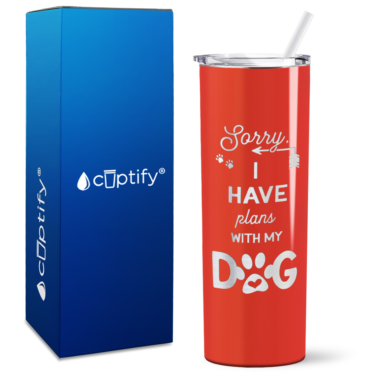 Sorry I have Plans with my Dog on 20oz Skinny Tumbler