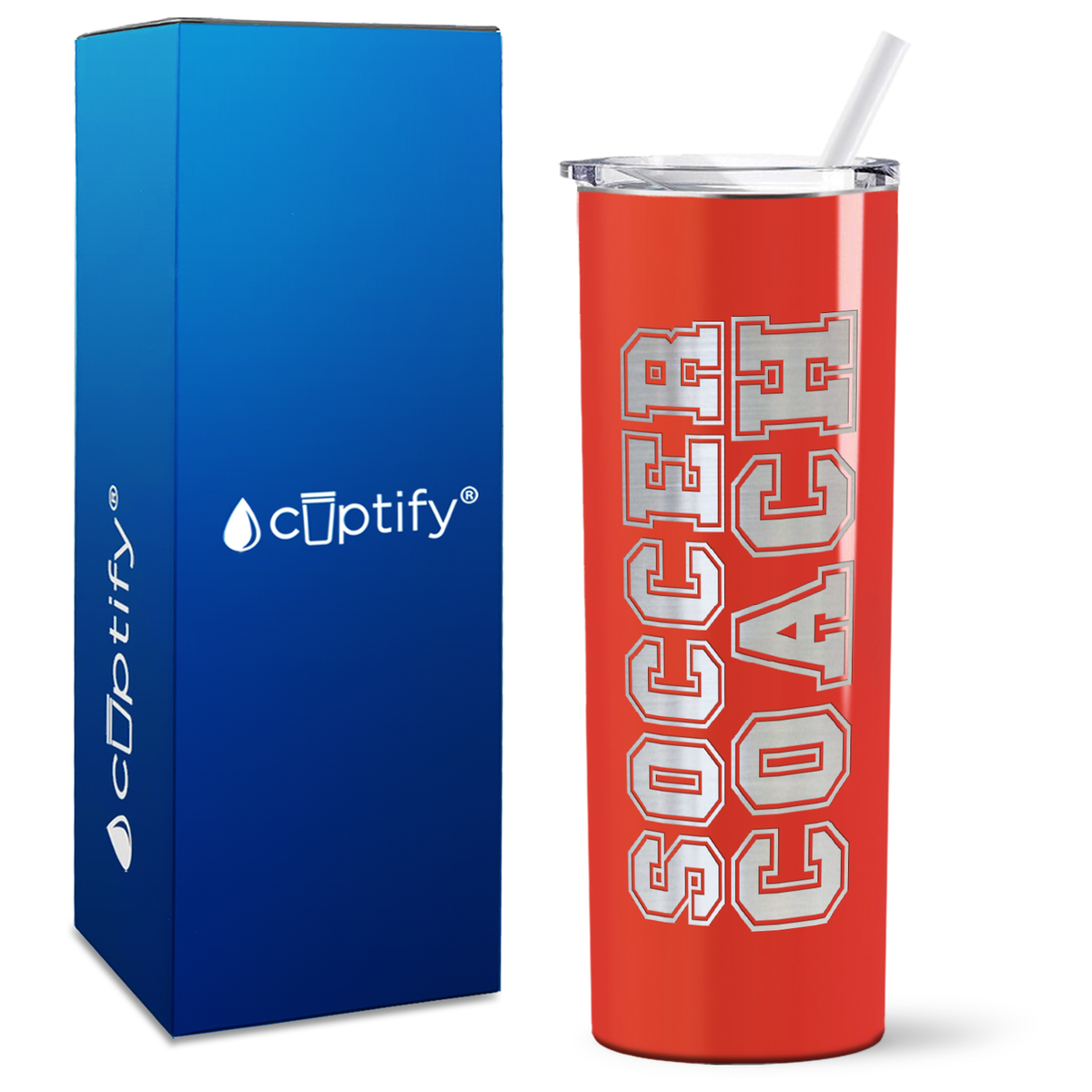 Soccer Coach on 20oz Skinny Tumbler