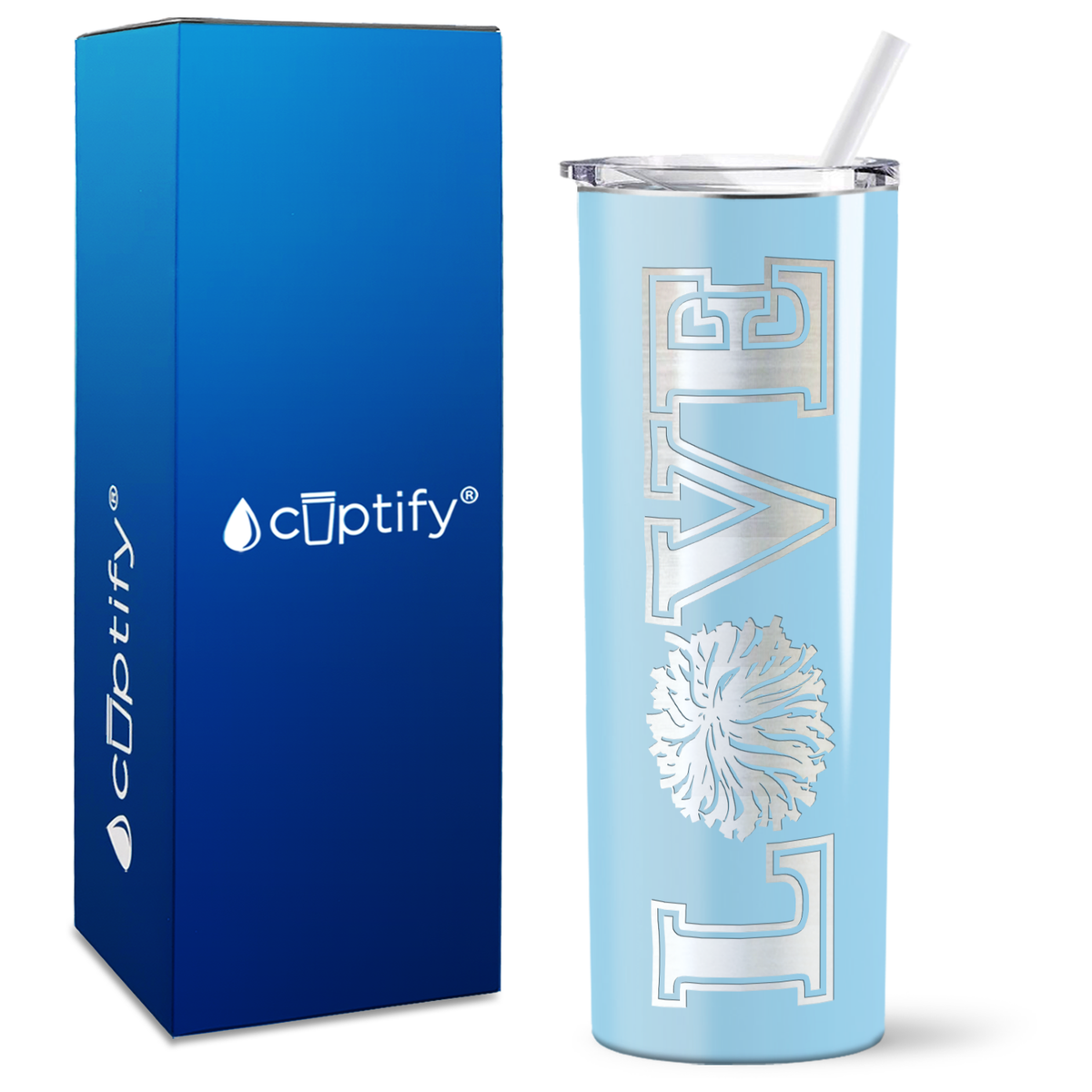 LOVE Cheer on 20oz Skinny Tumbler