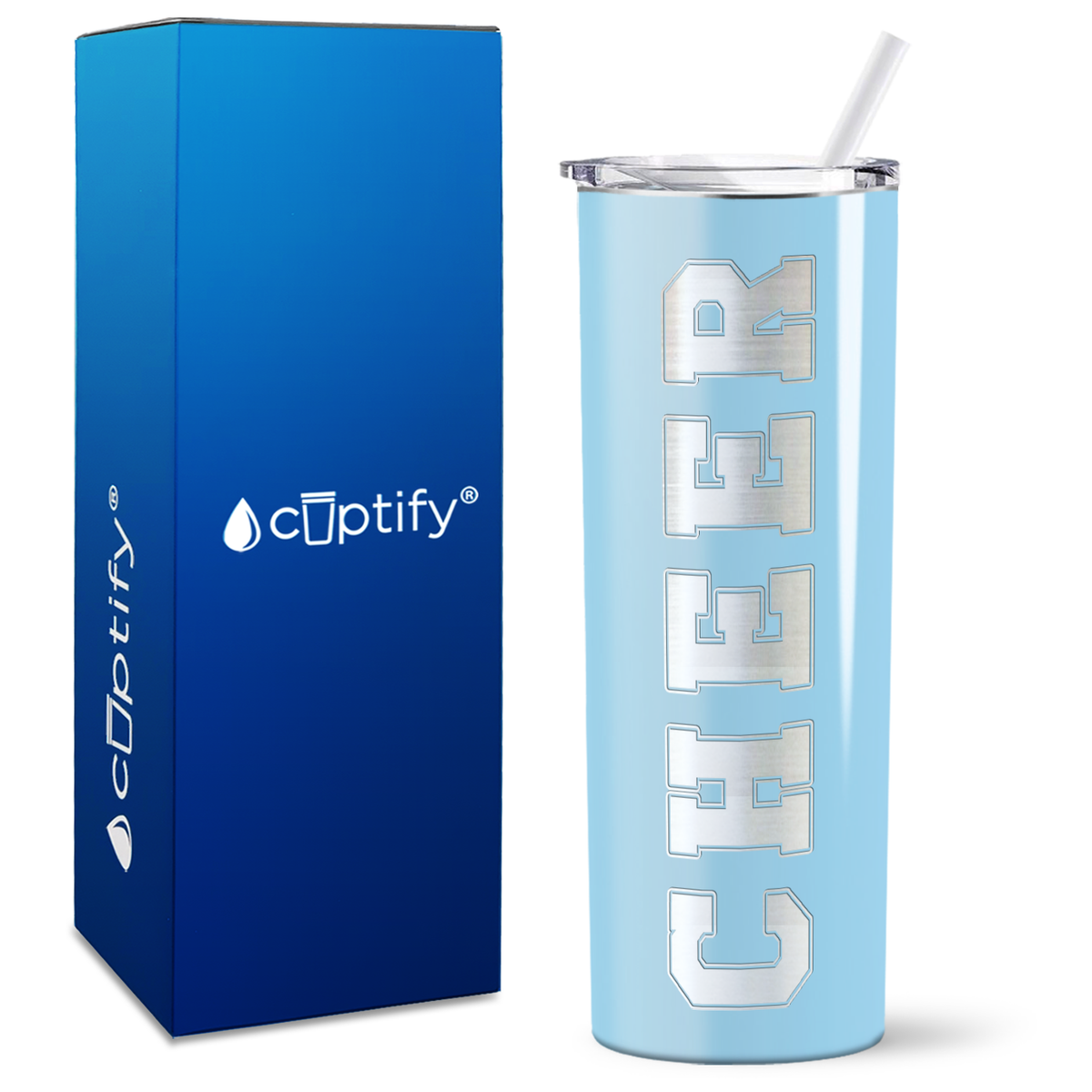Cheer on 20oz Skinny Tumbler