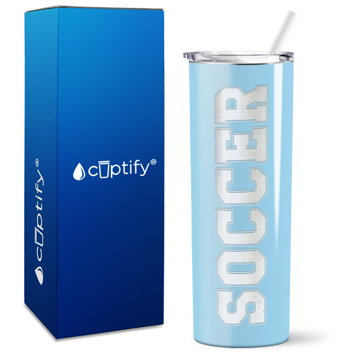 Soccer on 20oz Skinny Tumbler