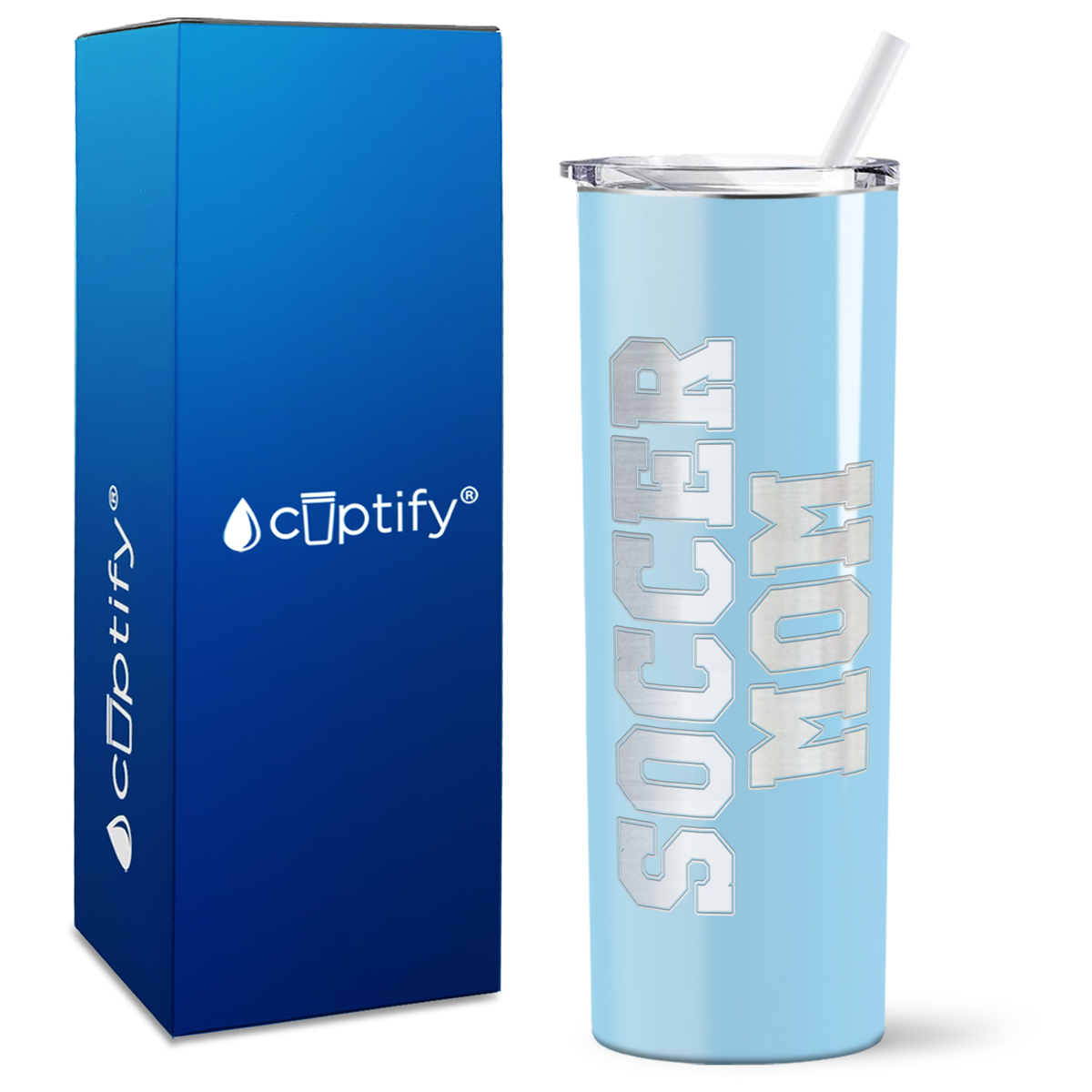 Soccer Mom on 20oz Skinny Tumbler