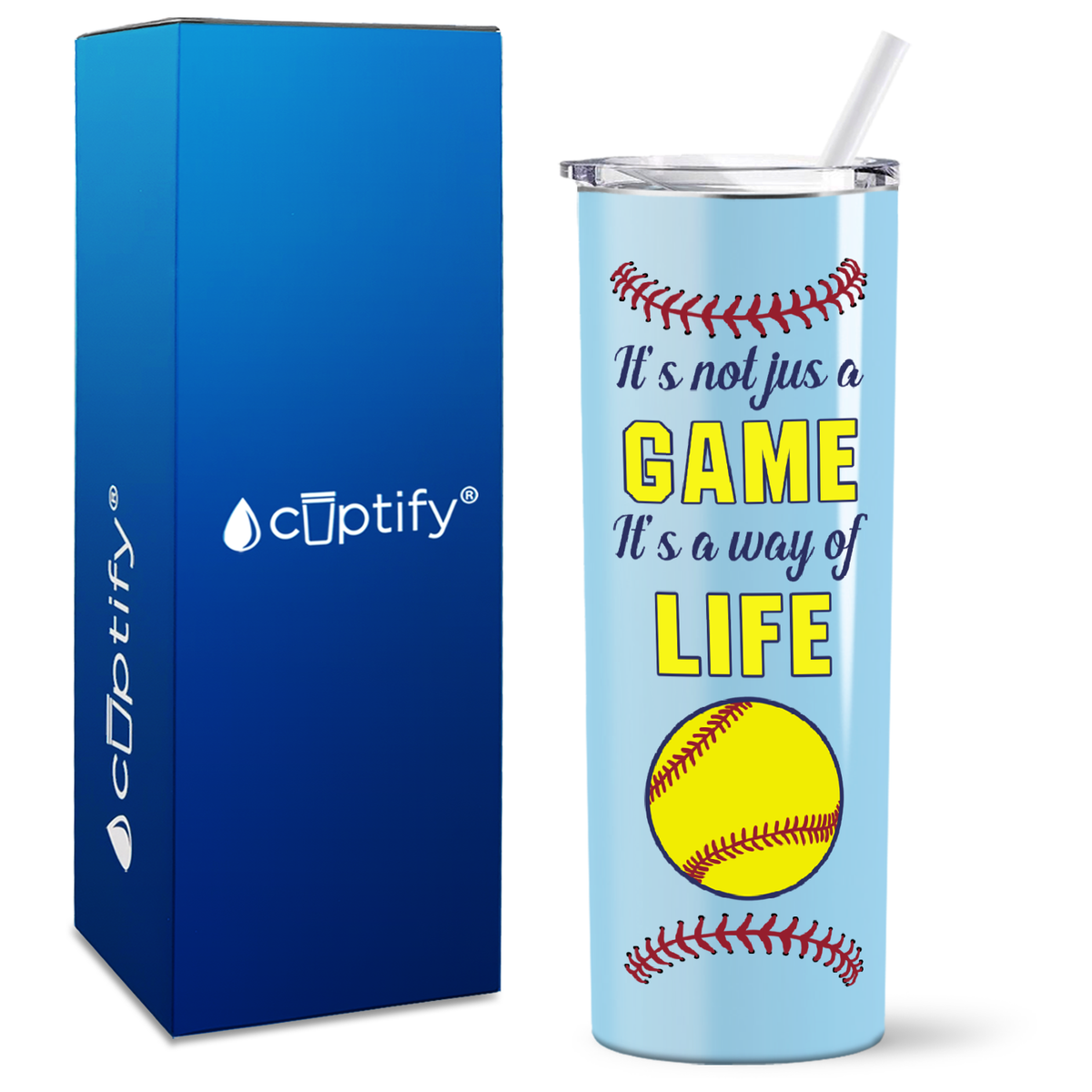 It's Not Just a Game It's a Way of Life on 20oz Skinny Tumbler
