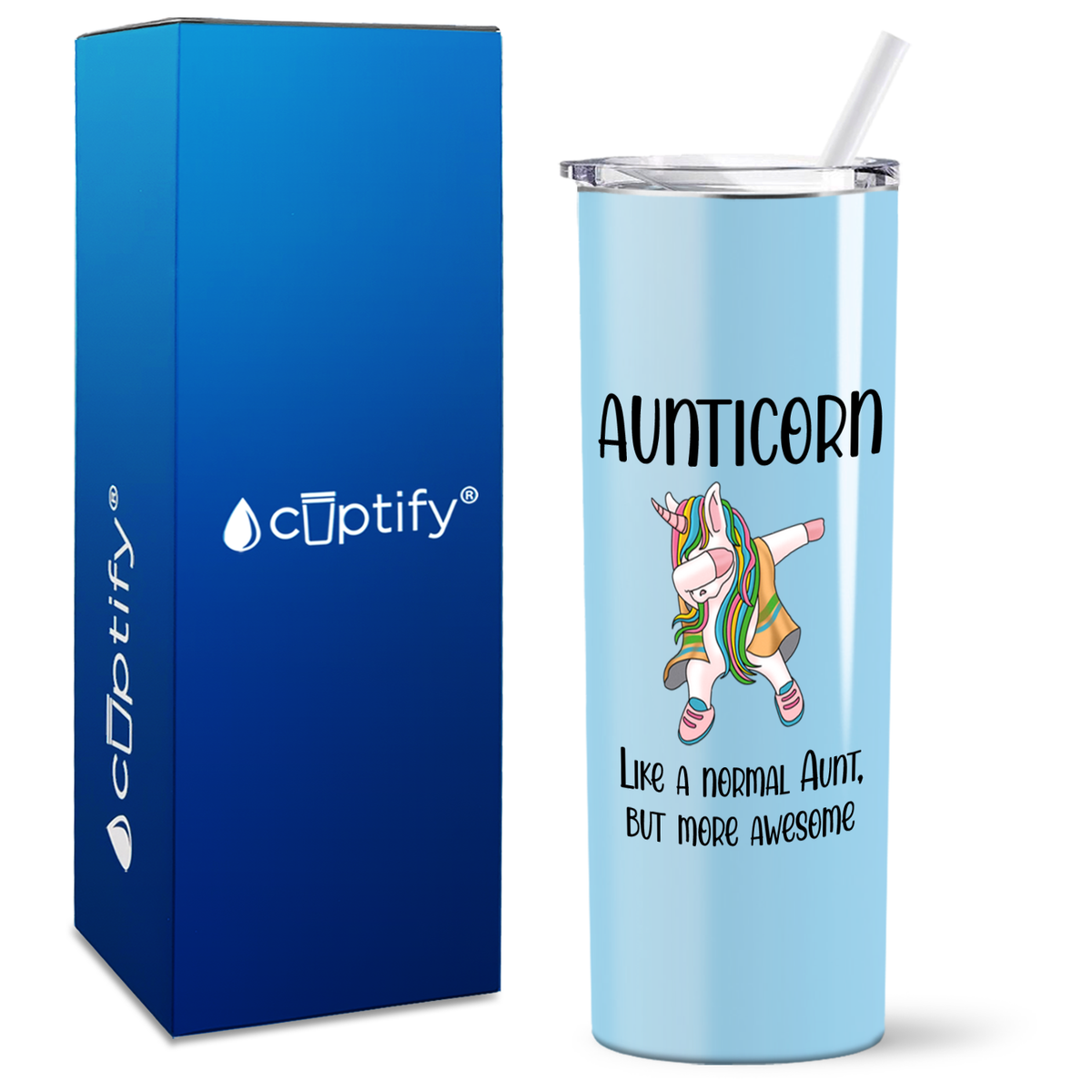 Aunticorn 20oz Skinny Tumbler