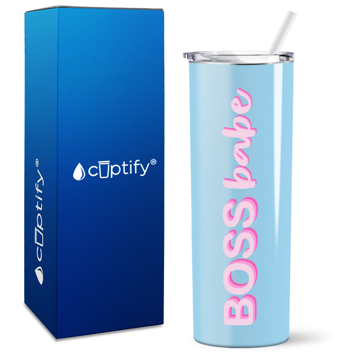 Boss Babe on 20oz Skinny Tumbler