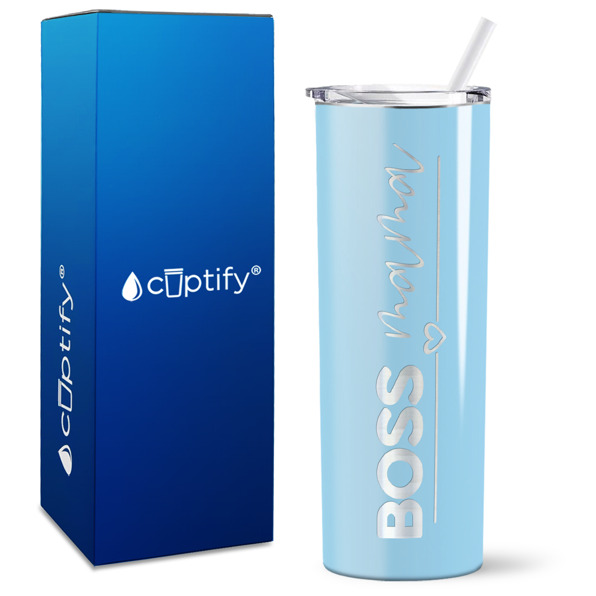 Boss Mama on 20oz Skinny Tumbler