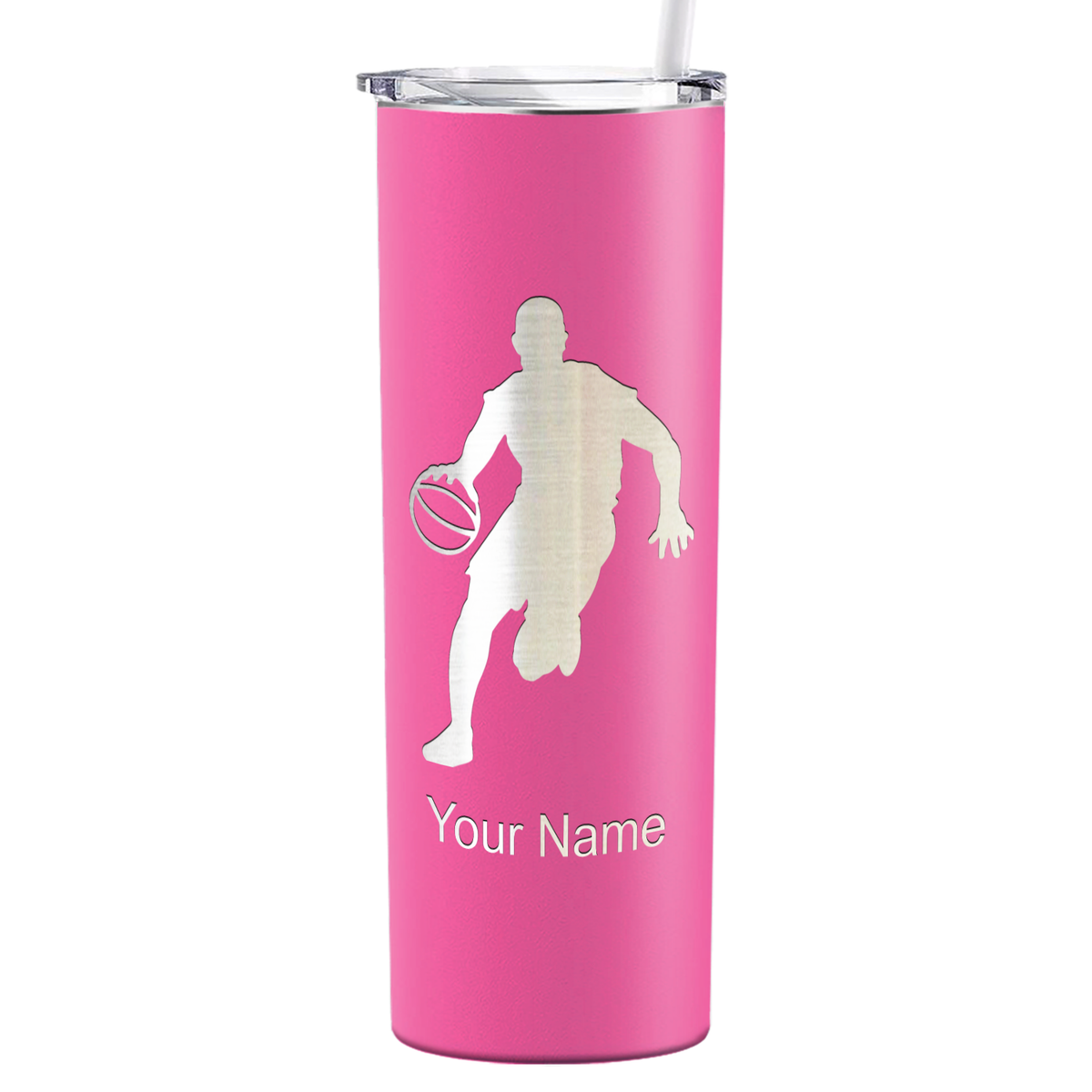 Personalized Basketball Player Silhouette Tumbler