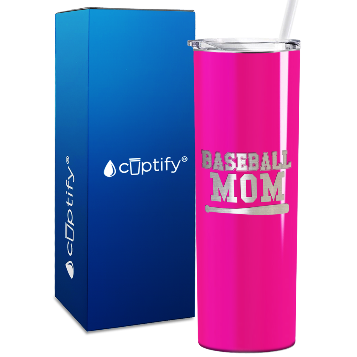 Baseball Mom Bat 20oz Skinny Tumbler