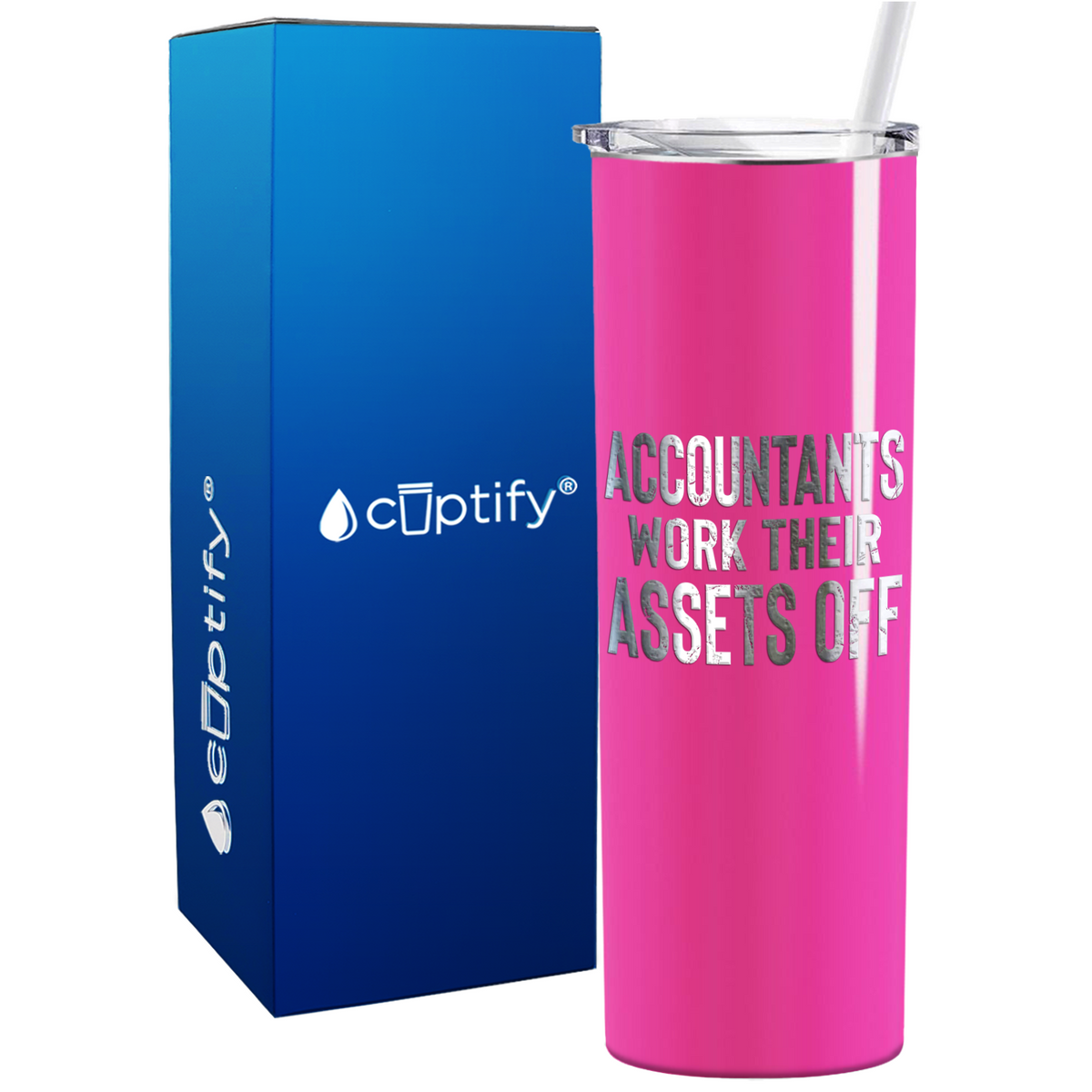 Accountant Wife on 20oz Skinny Stainless Steel Tumbler