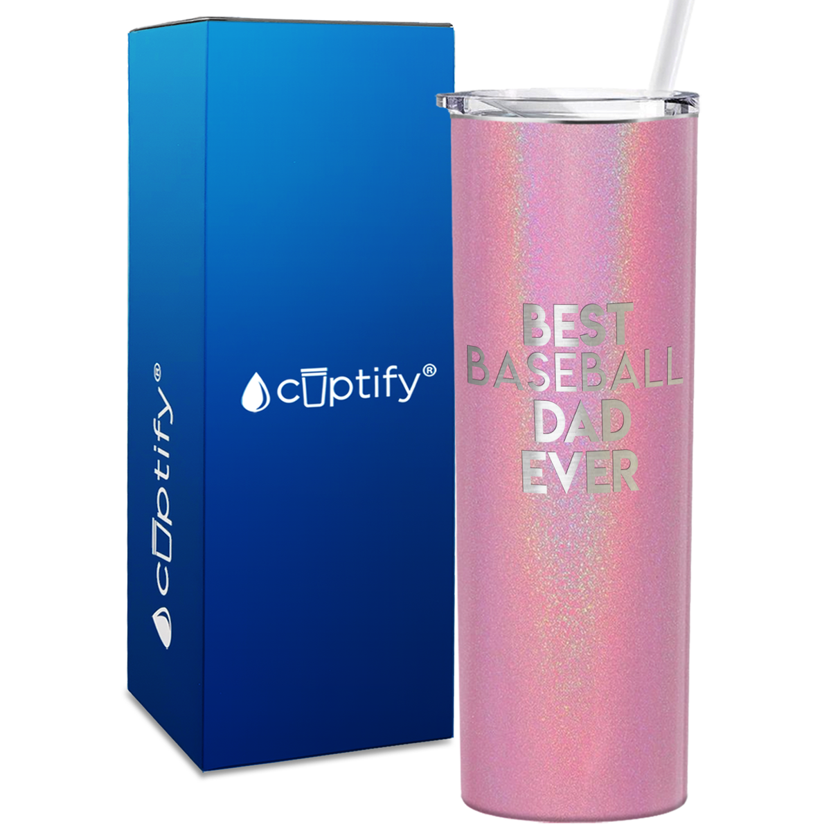 Best Baseball Dad Ever 20oz Skinny Tumbler