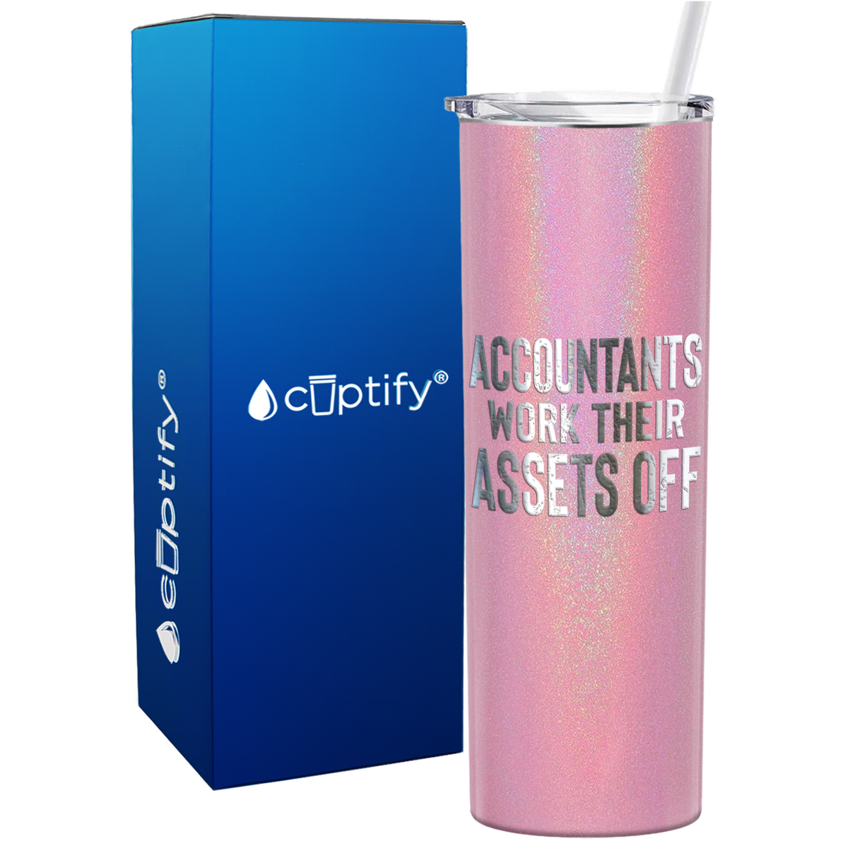 Accountant Wife on 20oz Skinny Stainless Steel Tumbler