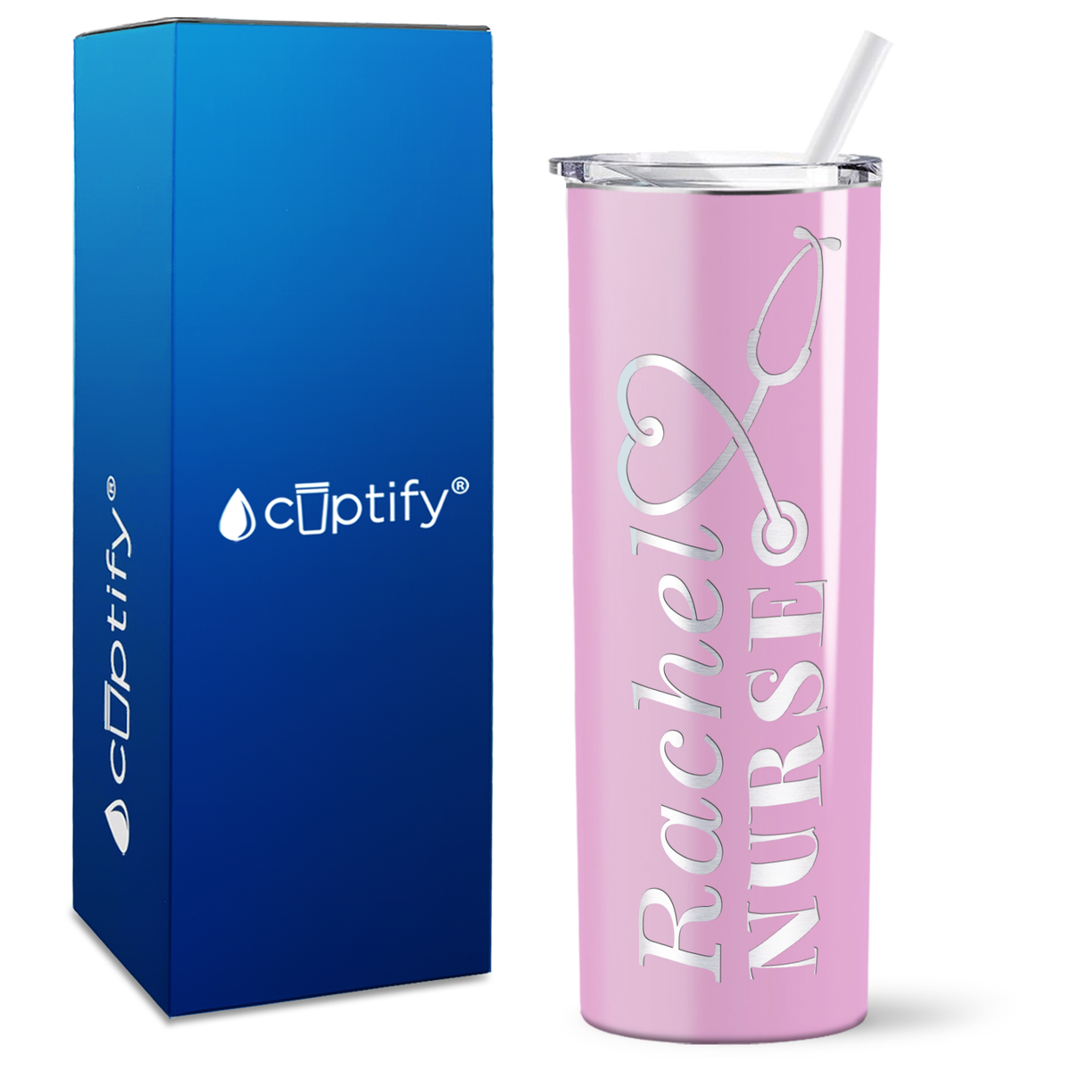 Personalized Nurse on Skinny Tumbler