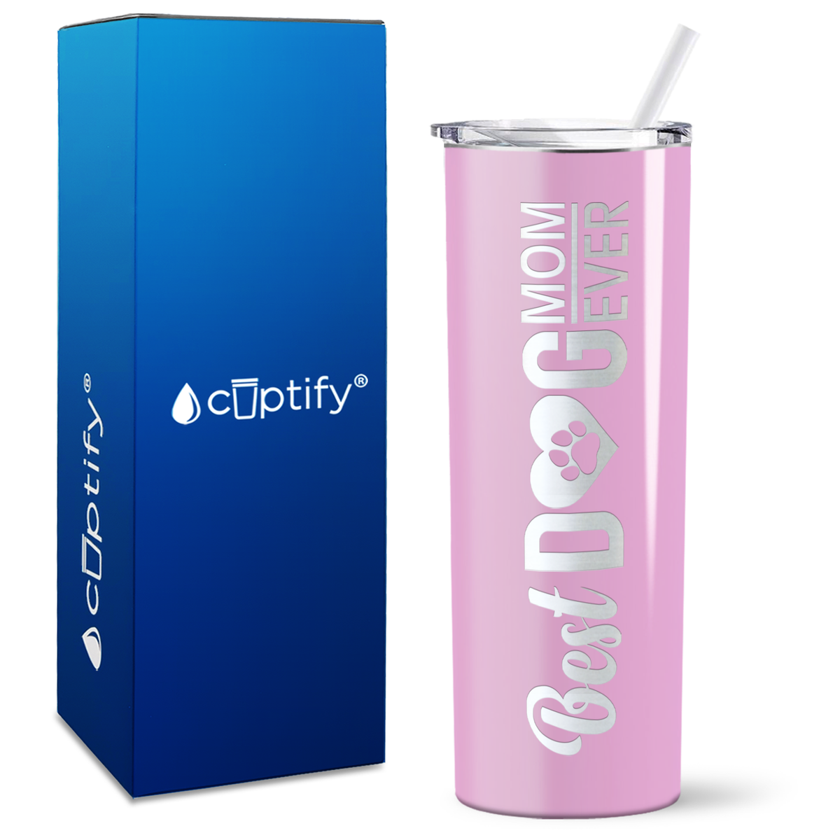 Best Dog Mom Ever on 20oz Skinny Tumbler