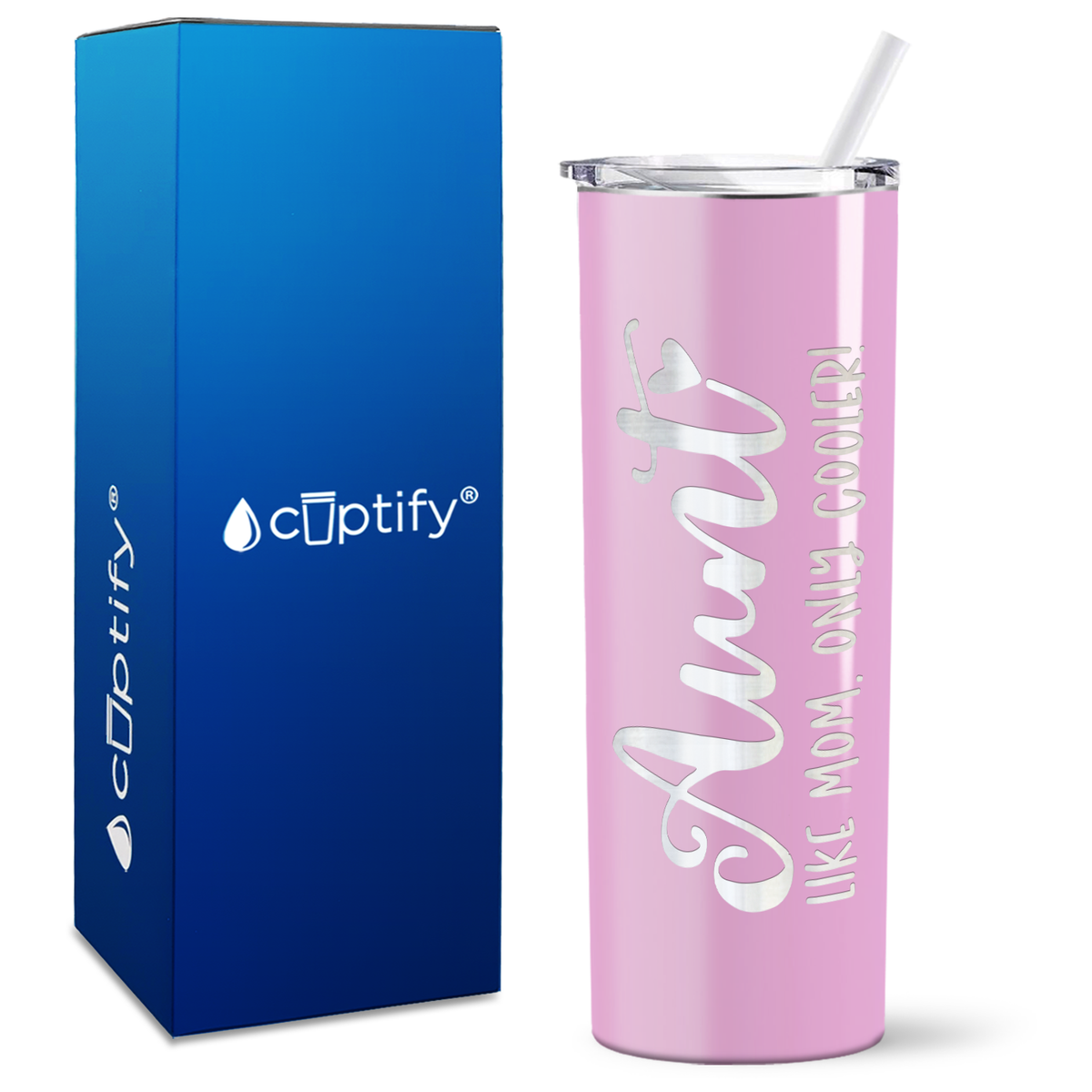 Aunt Like Mom Only Cooler 20oz Skinny Tumbler