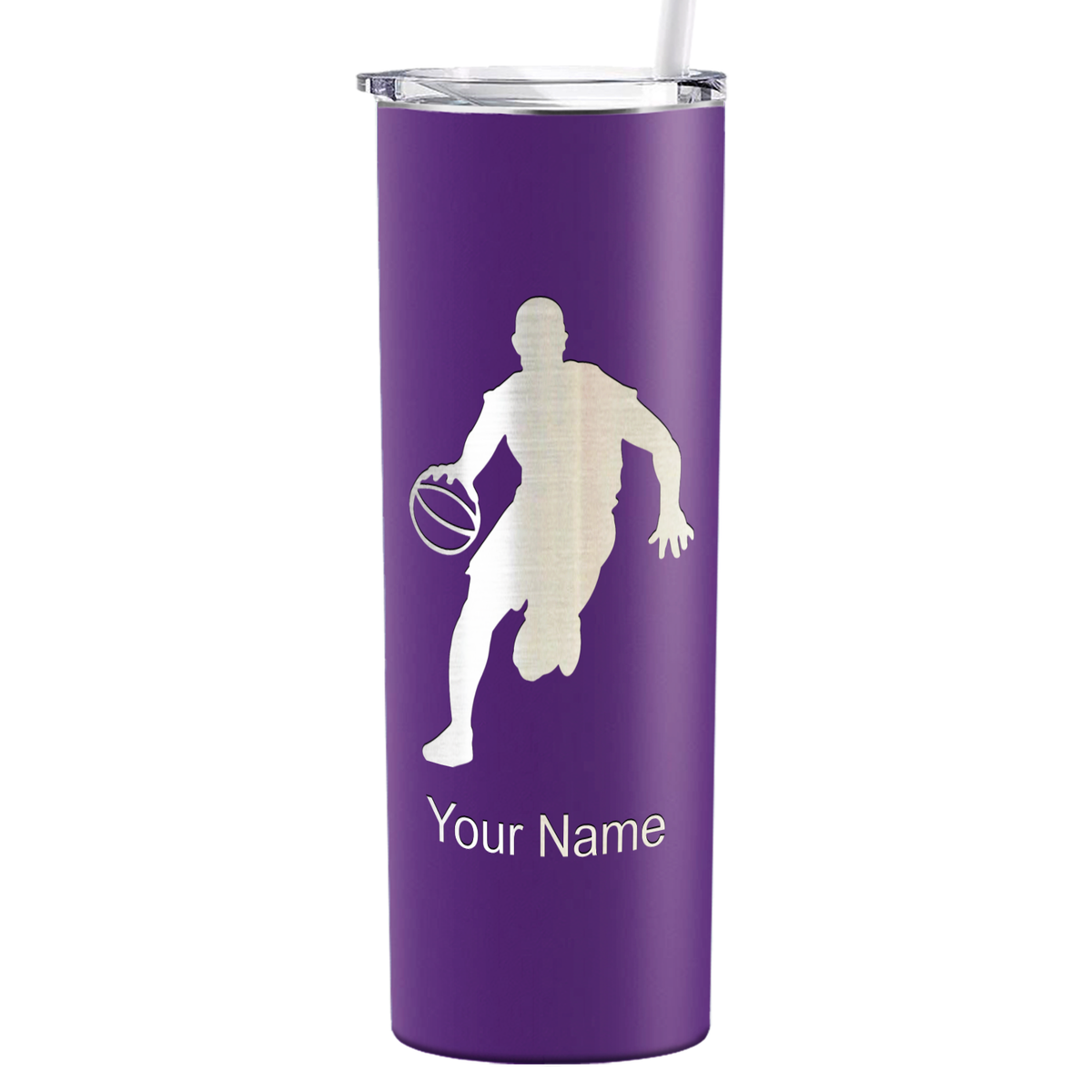 Personalized Basketball Player Silhouette Tumbler