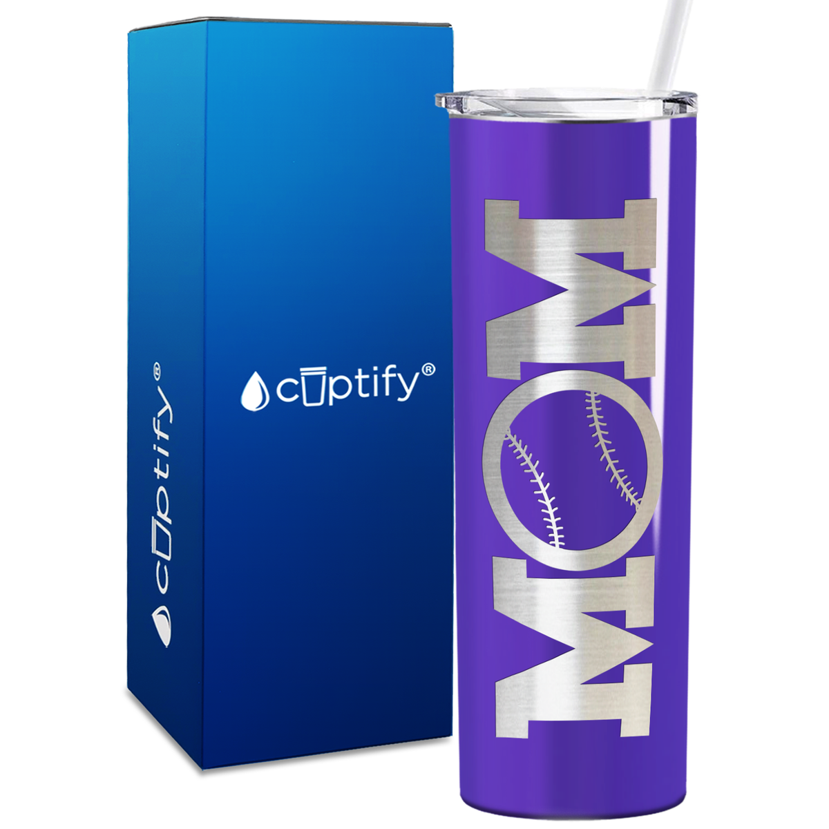 Baseball Mom Ball 20oz Skinny Tumbler