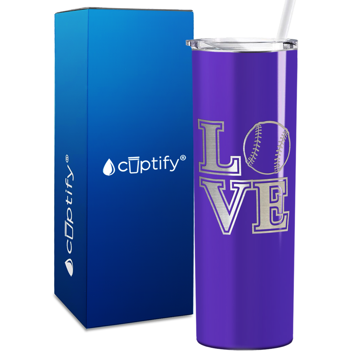 Baseball Love 20oz Skinny Tumbler