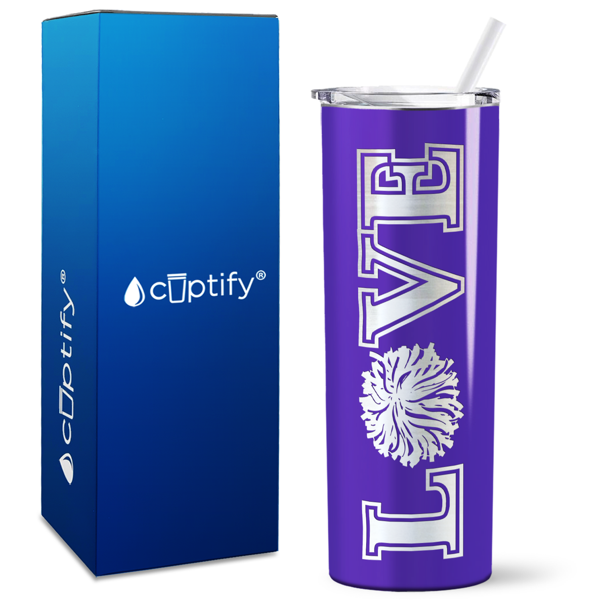 LOVE Cheer on 20oz Skinny Tumbler