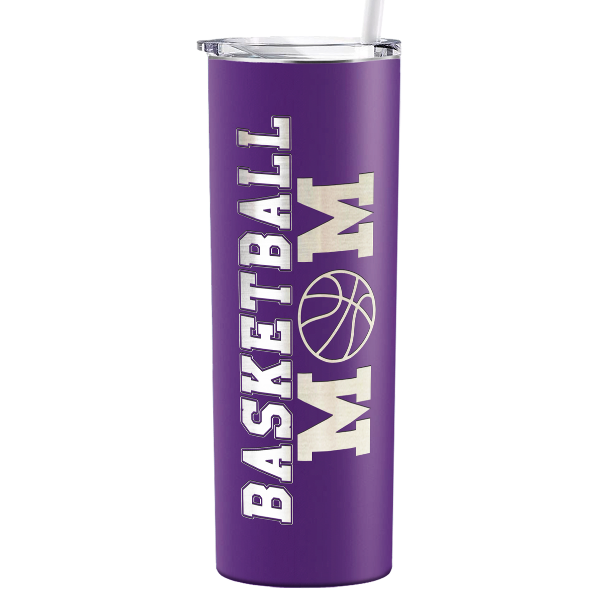 Basketball Mom on 20oz Skinny Tumbler