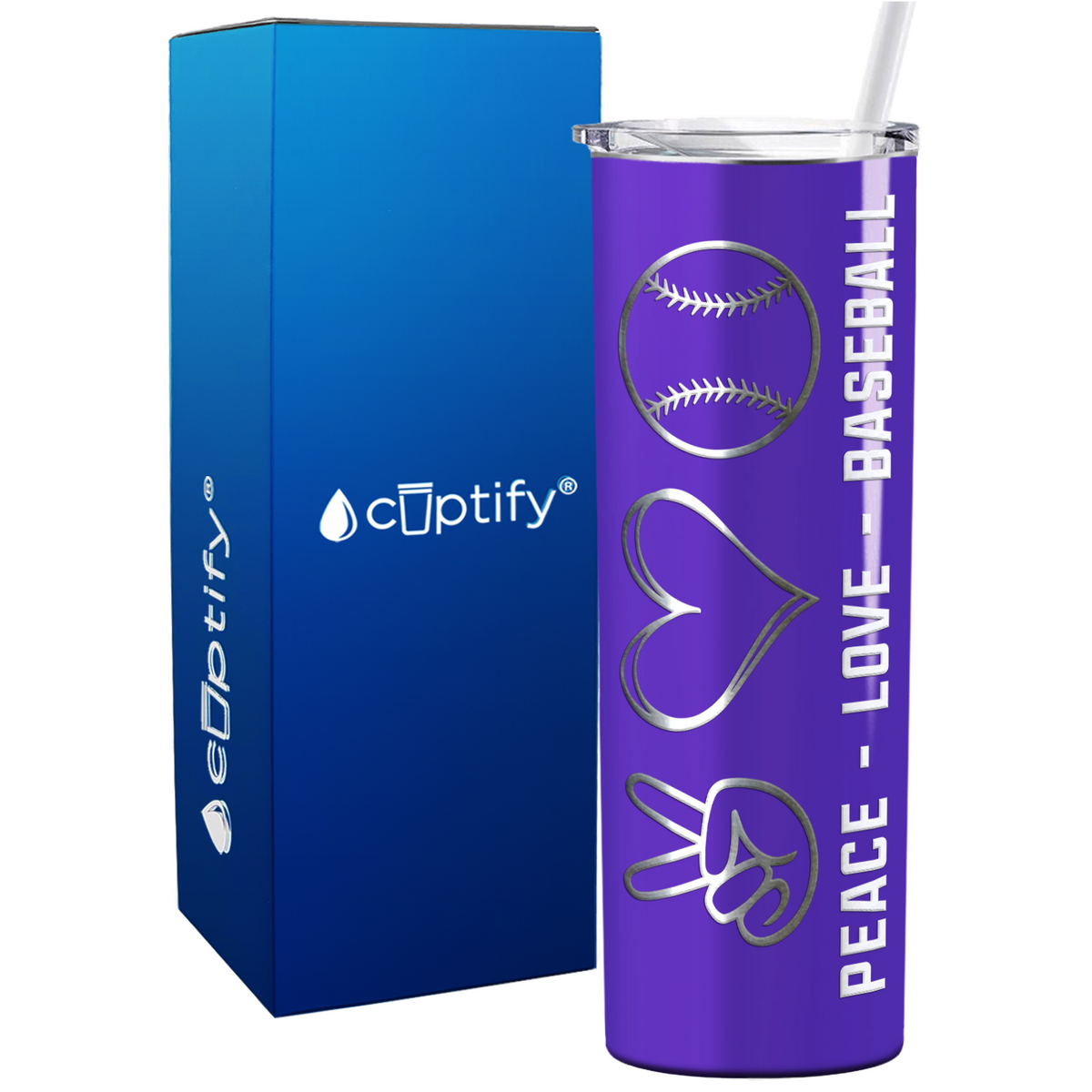 Stressed Blessed and Baseball Obsessed on 20oz Skinny Stainless Steel Tumbler