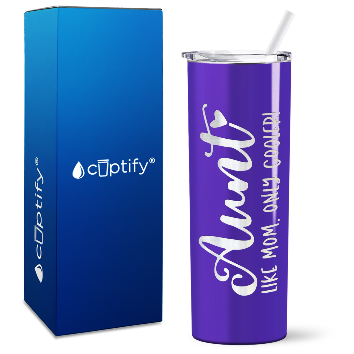 Aunt Like Mom Only Cooler 20oz Skinny Tumbler