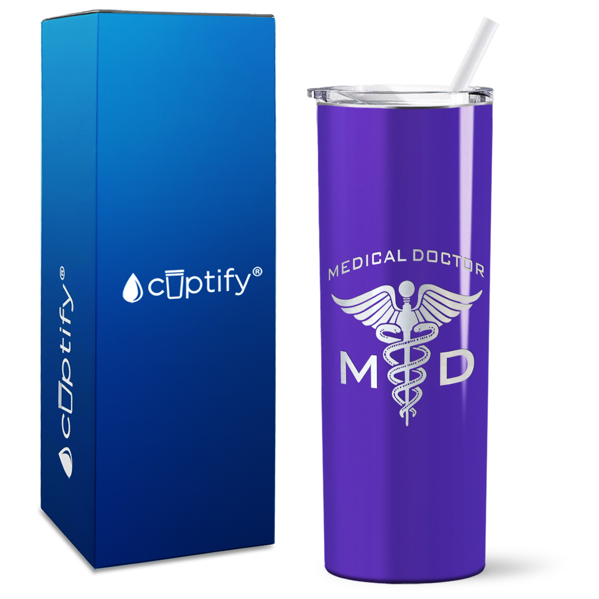 MD Medical Doctor on 20oz Skinny Tumbler