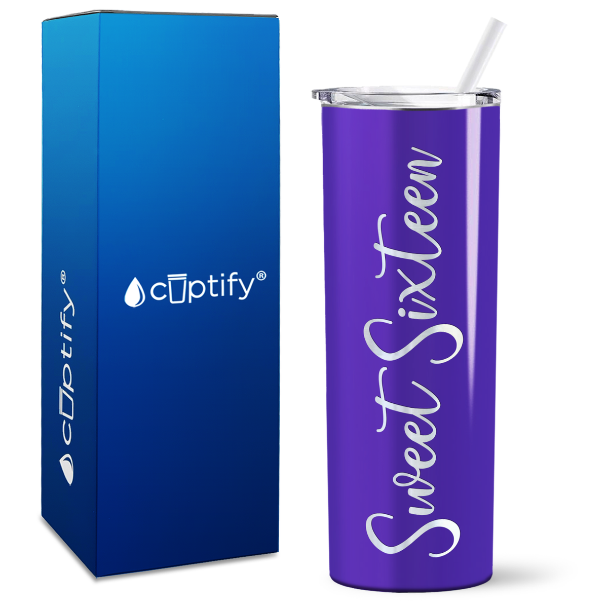 Sweet Sixteen on 20oz Skinny Tumbler