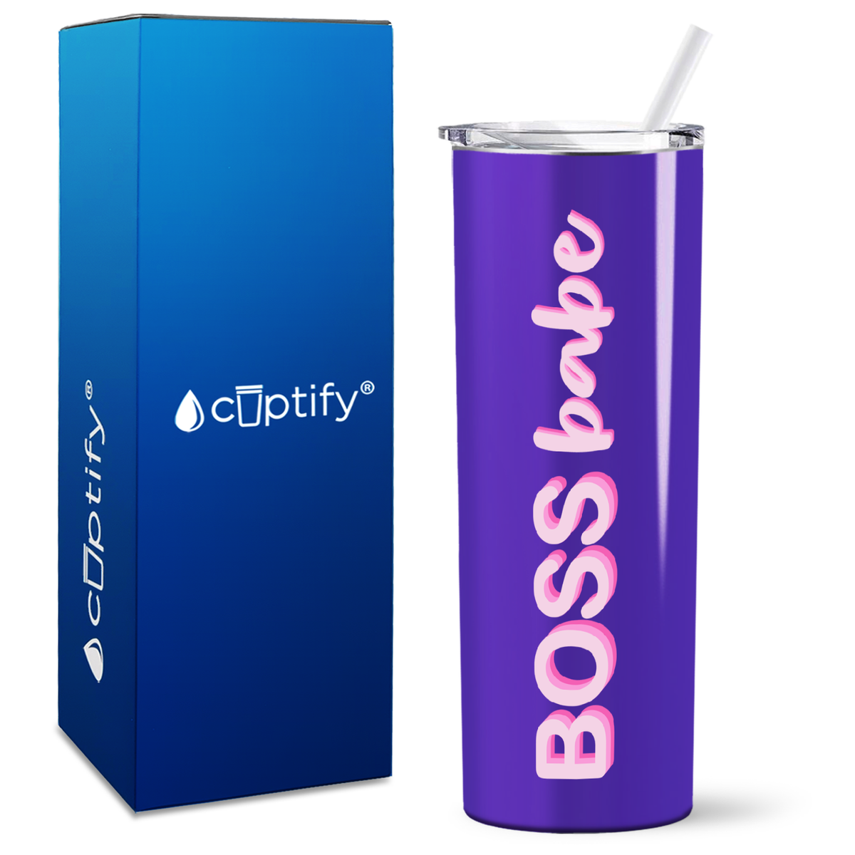 Boss Babe on 20oz Skinny Tumbler