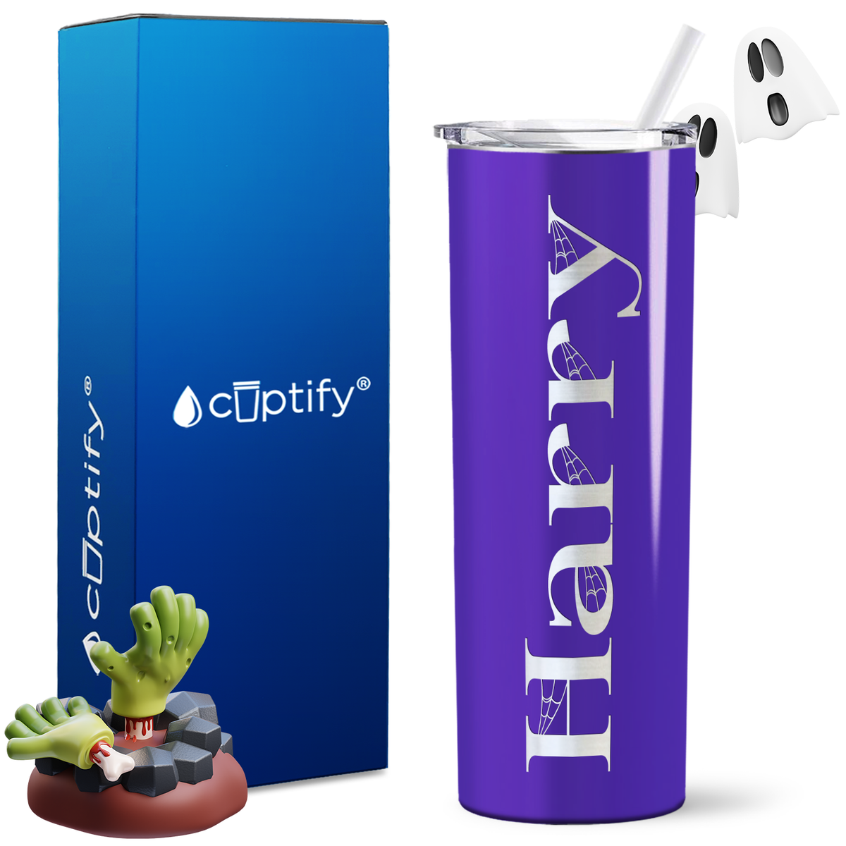 Personalized Wicked Style on 20oz 20oz Skinny - Halloween Tumbler