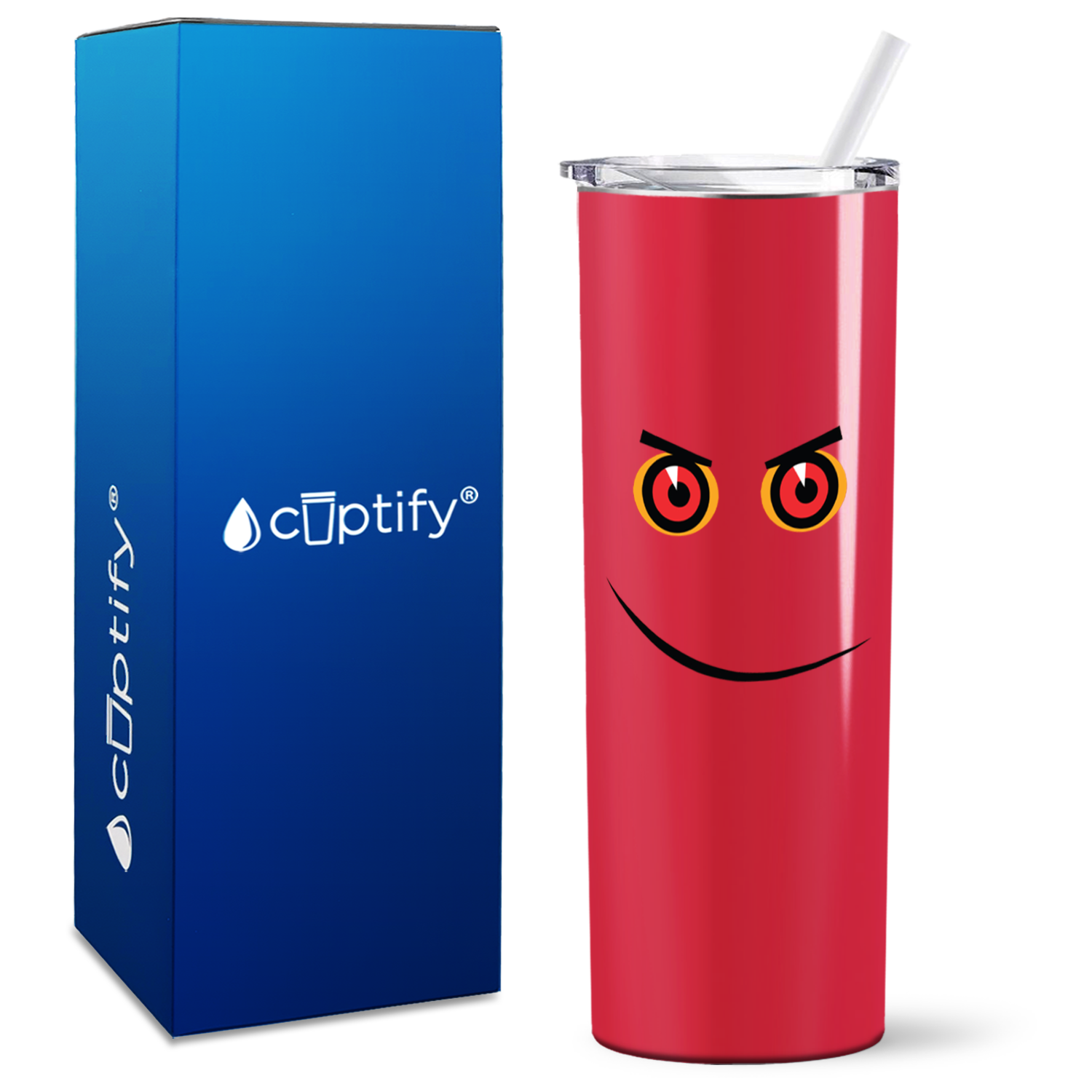 Red Devil on 20oz Halloween Skinny Tumbler