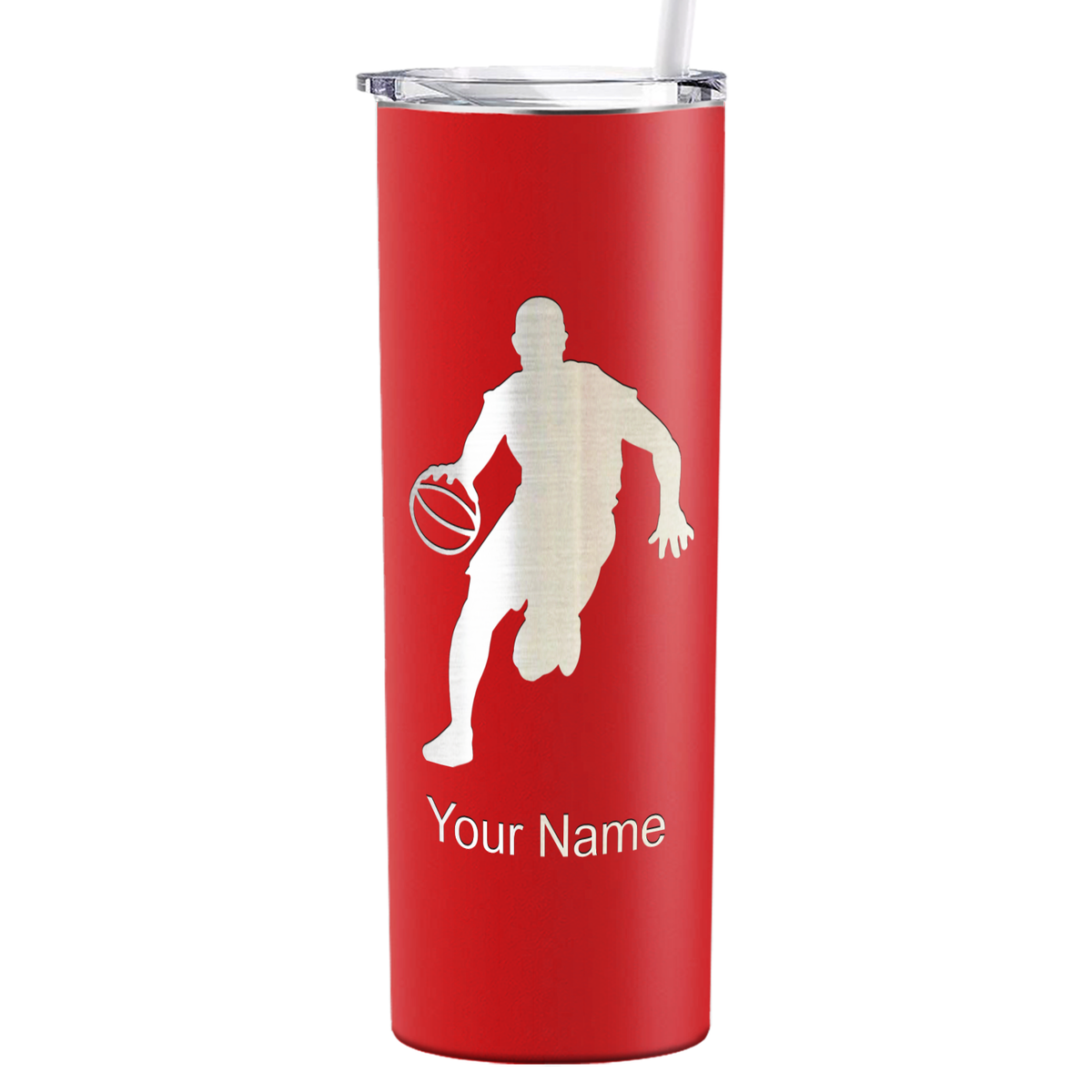 Personalized Basketball Player Silhouette Tumbler