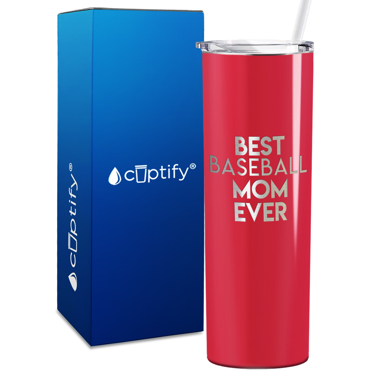 Best Baseball Mom Ever 20oz Skinny Tumbler