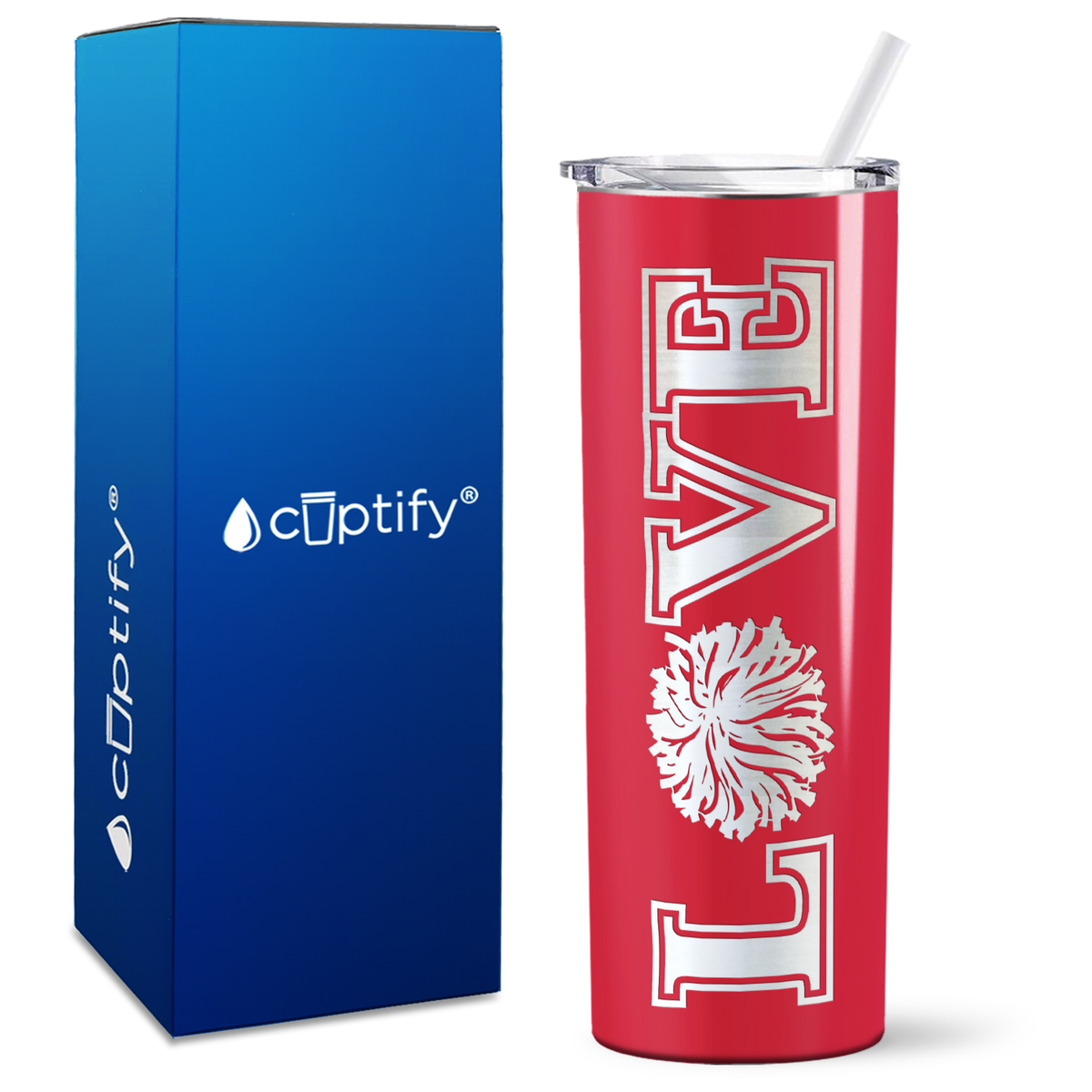 LOVE Cheer on 20oz Skinny Tumbler