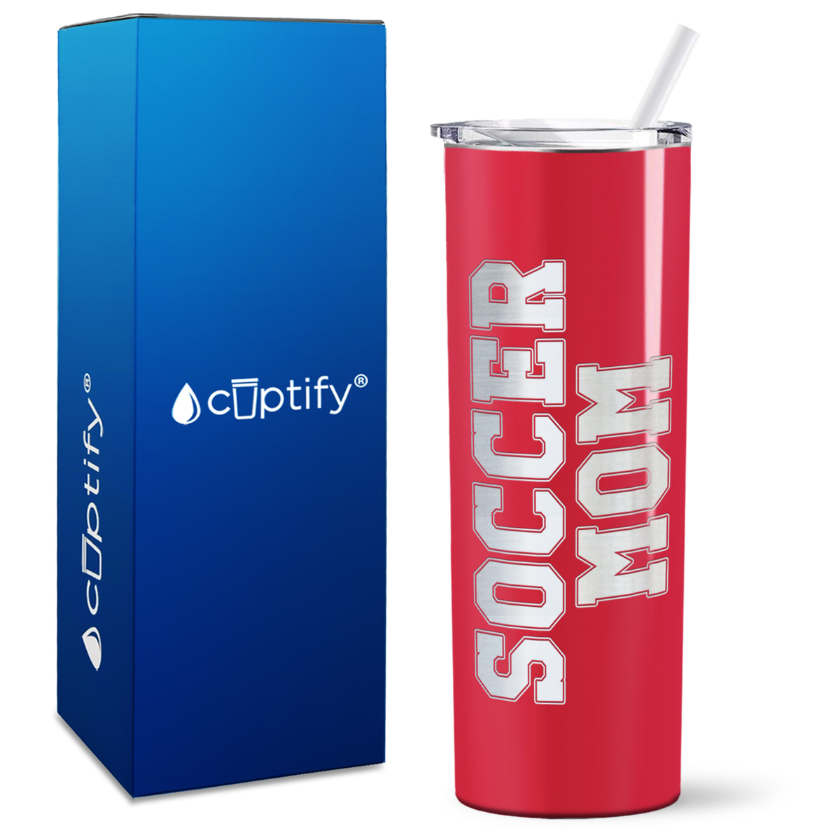 Soccer Mom on 20oz Skinny Tumbler