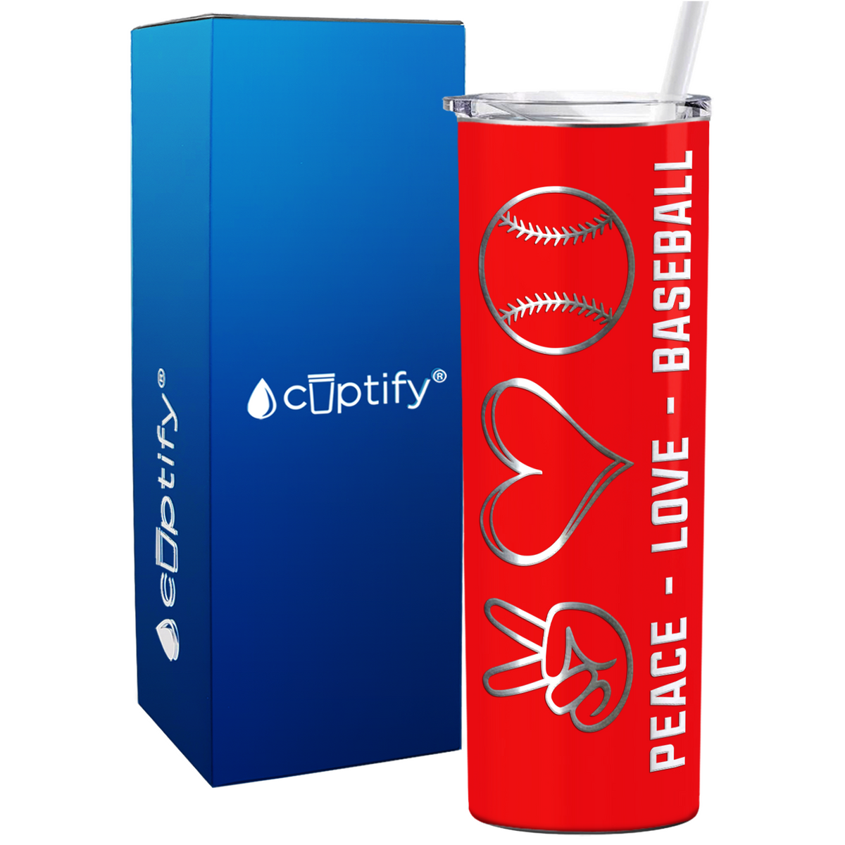 Stressed Blessed and Baseball Obsessed on 20oz Skinny Stainless Steel Tumbler