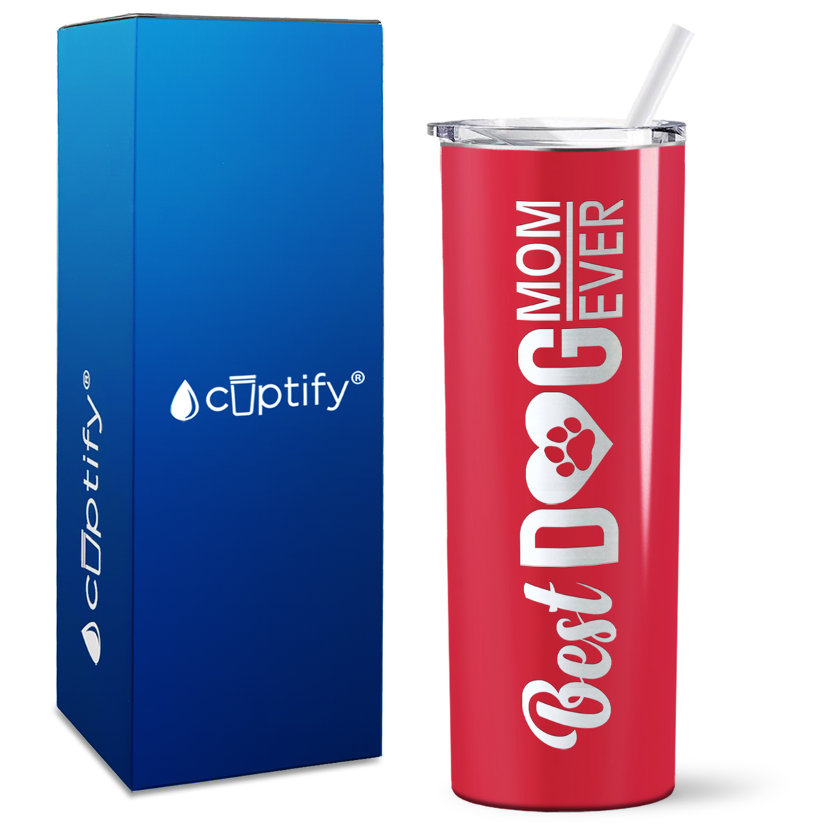 Best Dog Mom Ever on 20oz Skinny Tumbler