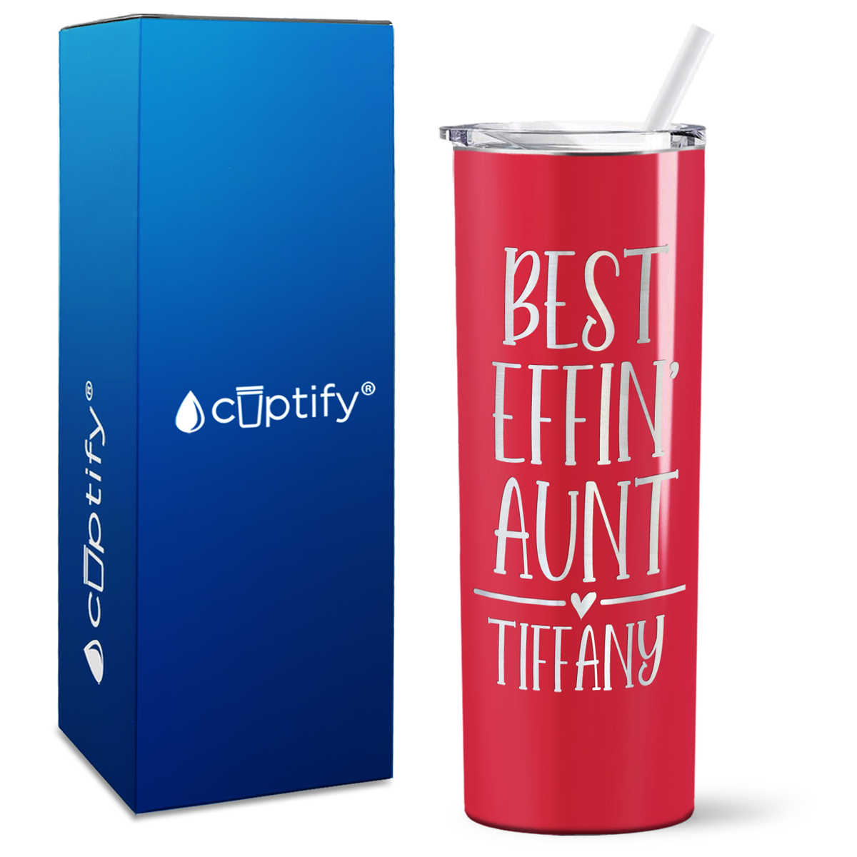 Personalized Best Effin' Aunt 20oz Skinny Tumbler