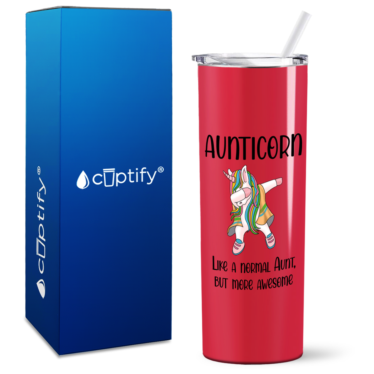 Aunticorn 20oz Skinny Tumbler