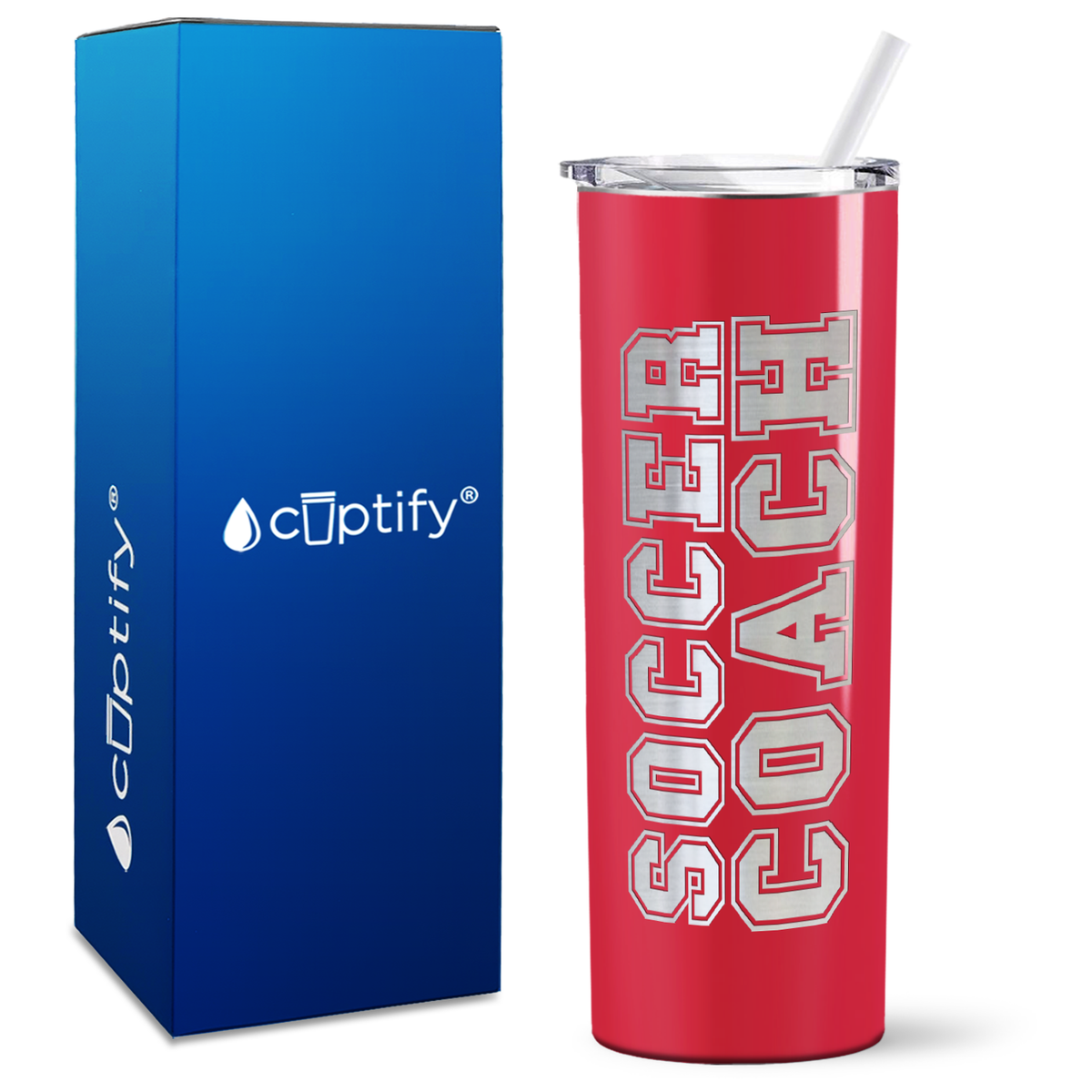 Soccer Coach on 20oz Skinny Tumbler