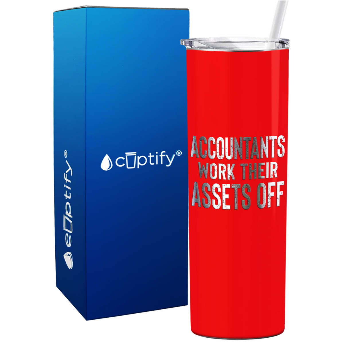 Accountant Wife on 20oz Skinny Stainless Steel Tumbler