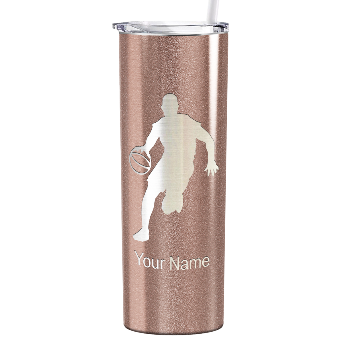 Personalized Basketball Player Silhouette Tumbler