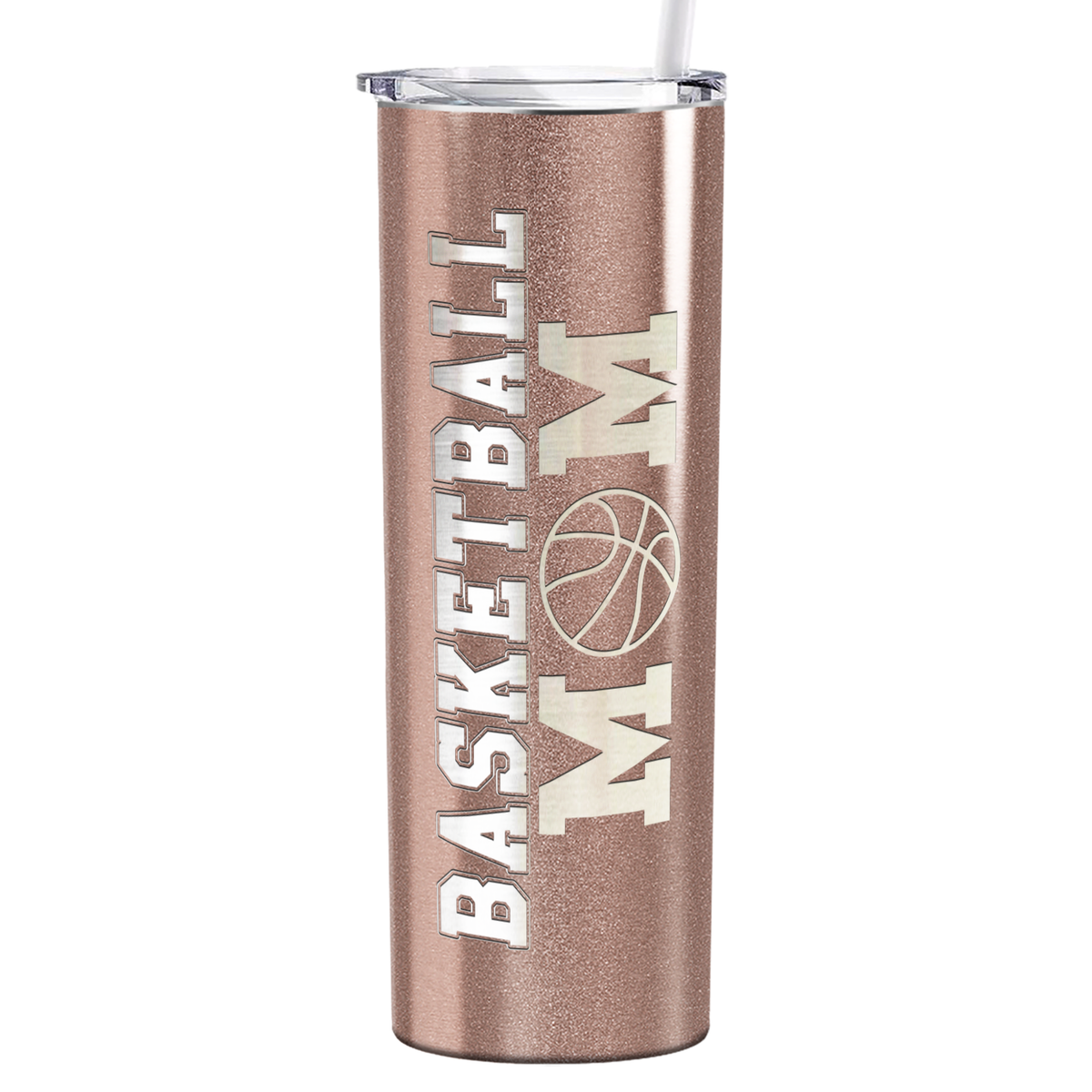 Basketball Mom on 20oz Skinny Tumbler