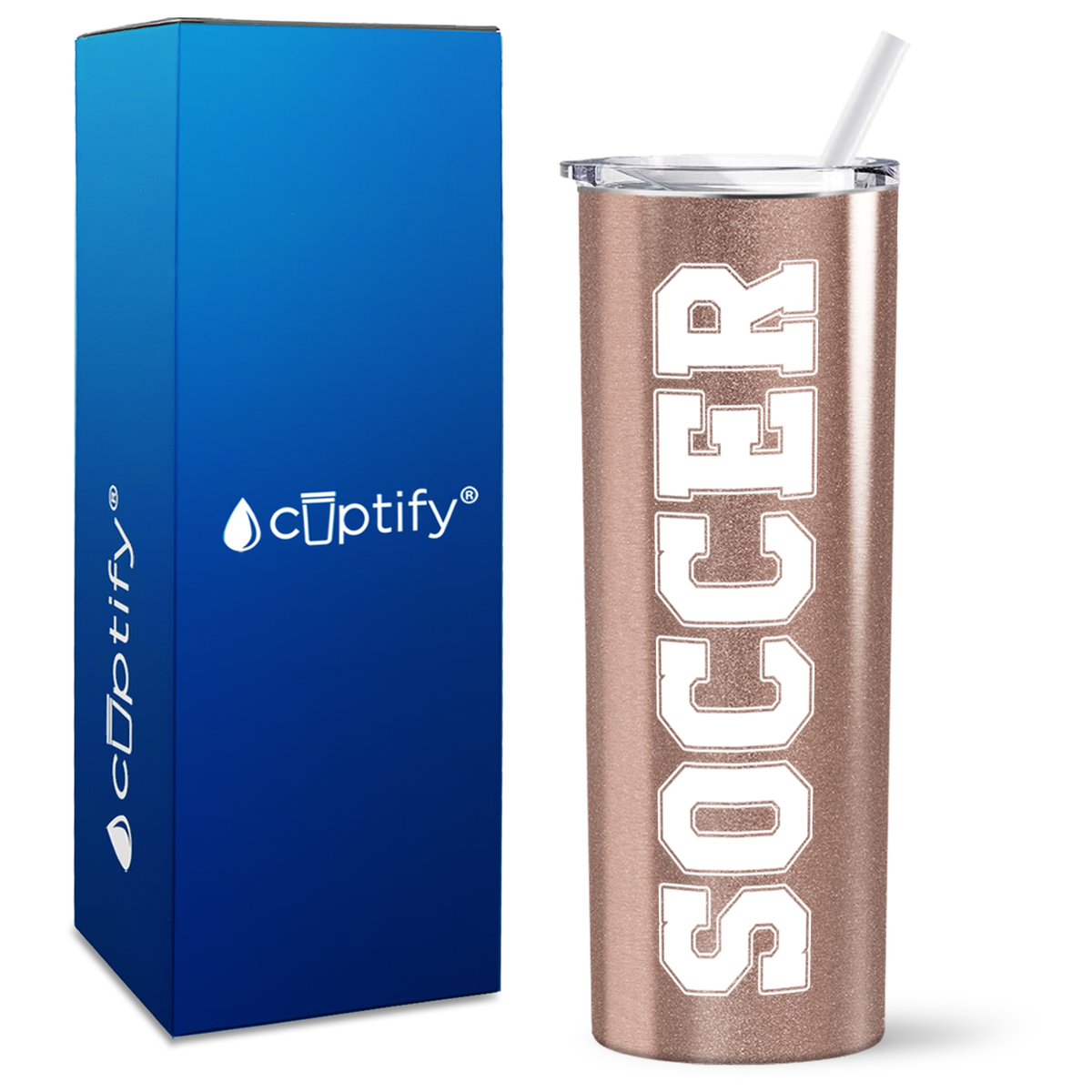 Soccer on 20oz Skinny Tumbler