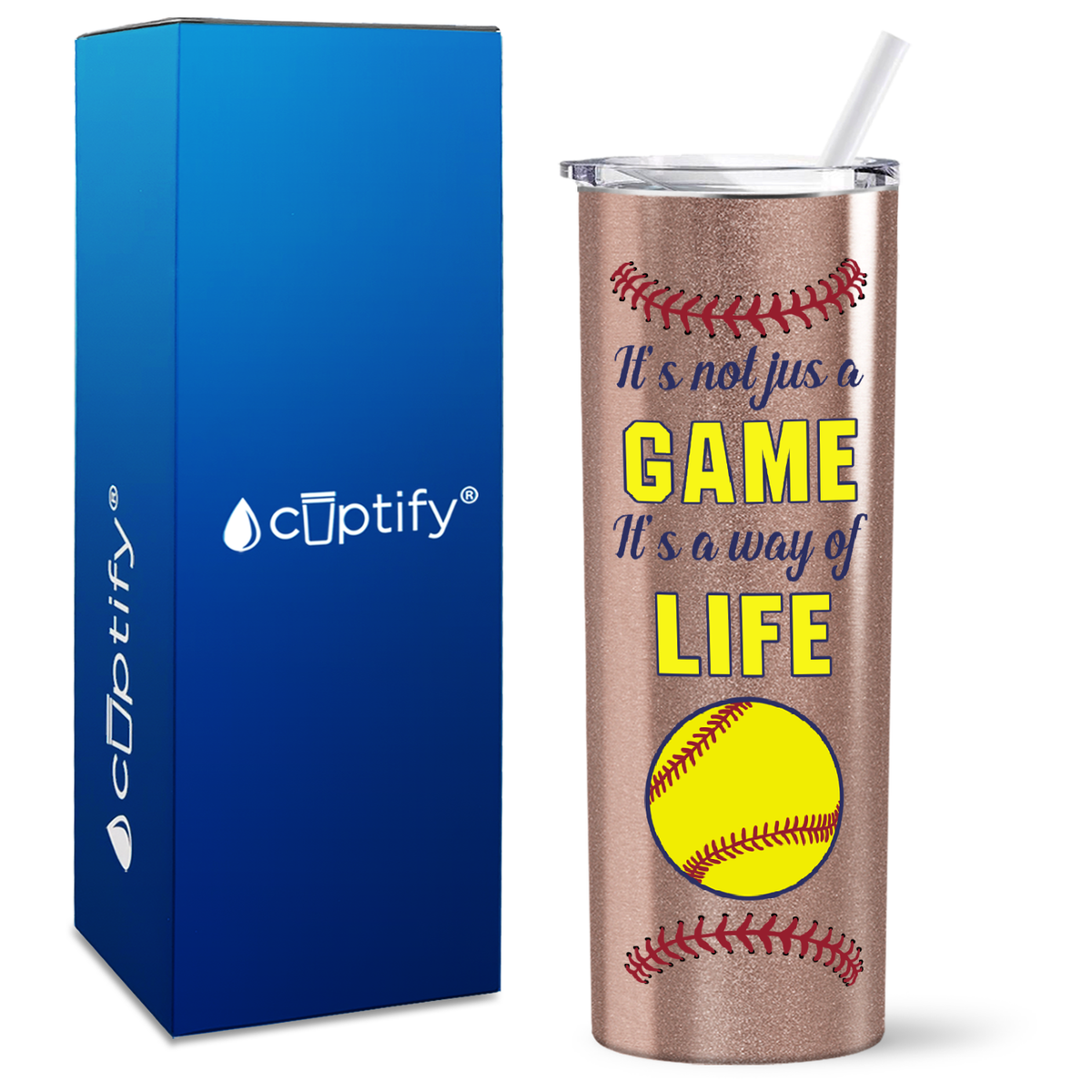 It's Not Just a Game It's a Way of Life on 20oz Skinny Tumbler