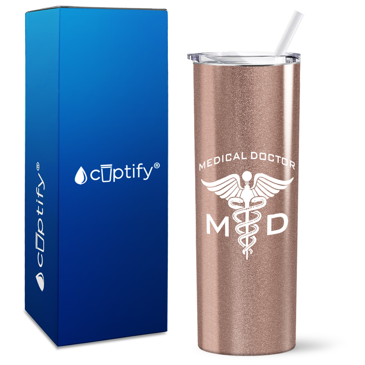MD Medical Doctor on 20oz Skinny Tumbler
