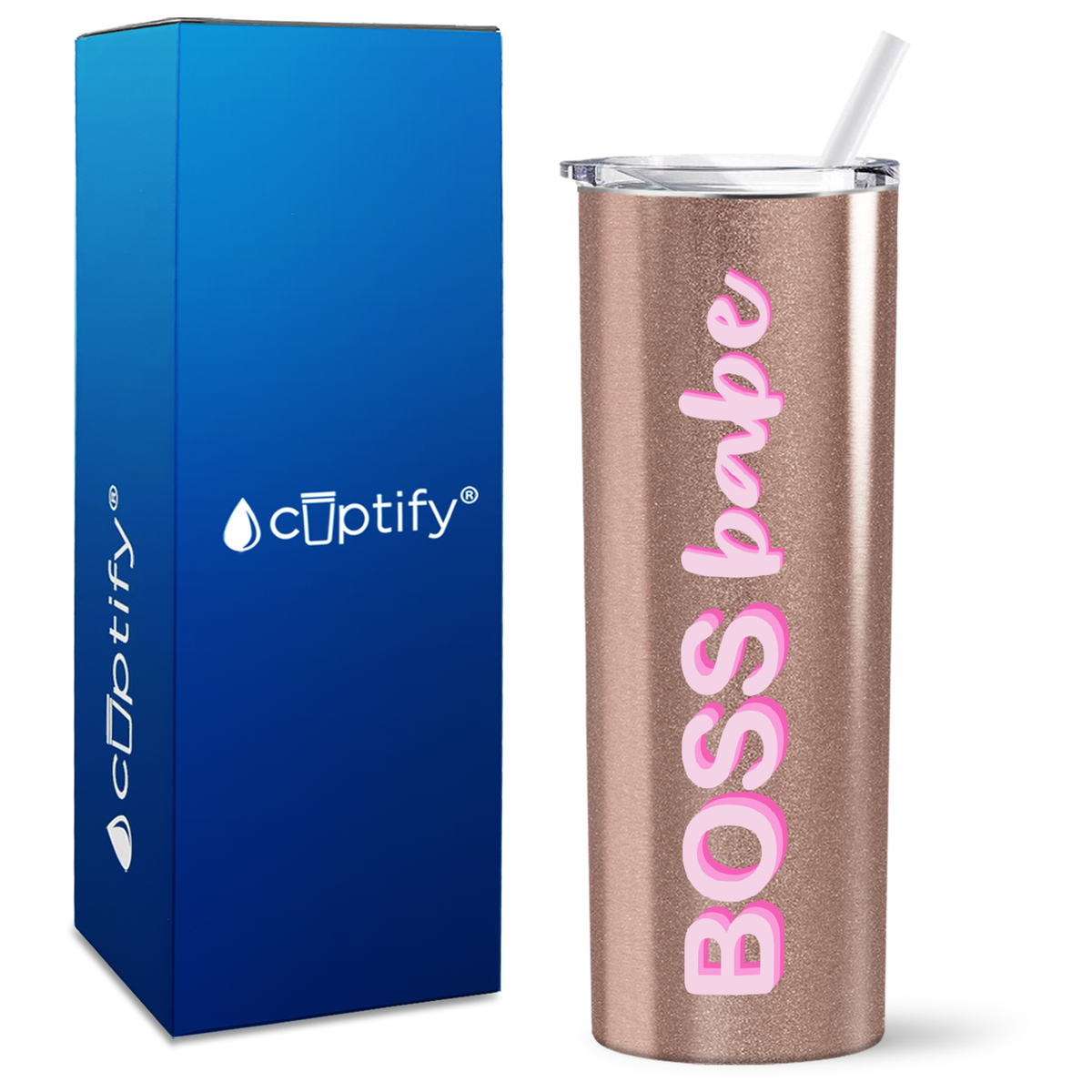 Boss Babe on 20oz Skinny Tumbler