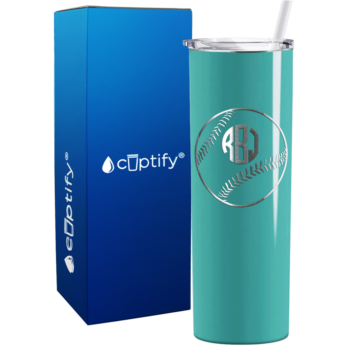 Baseball Monogram Design 20oz Skinny Tumbler