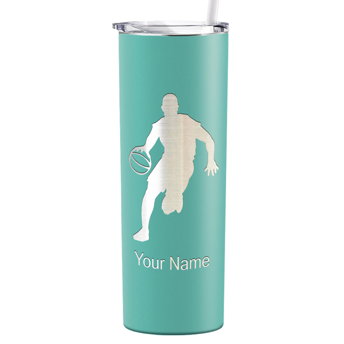 Personalized Basketball Player Silhouette Tumbler