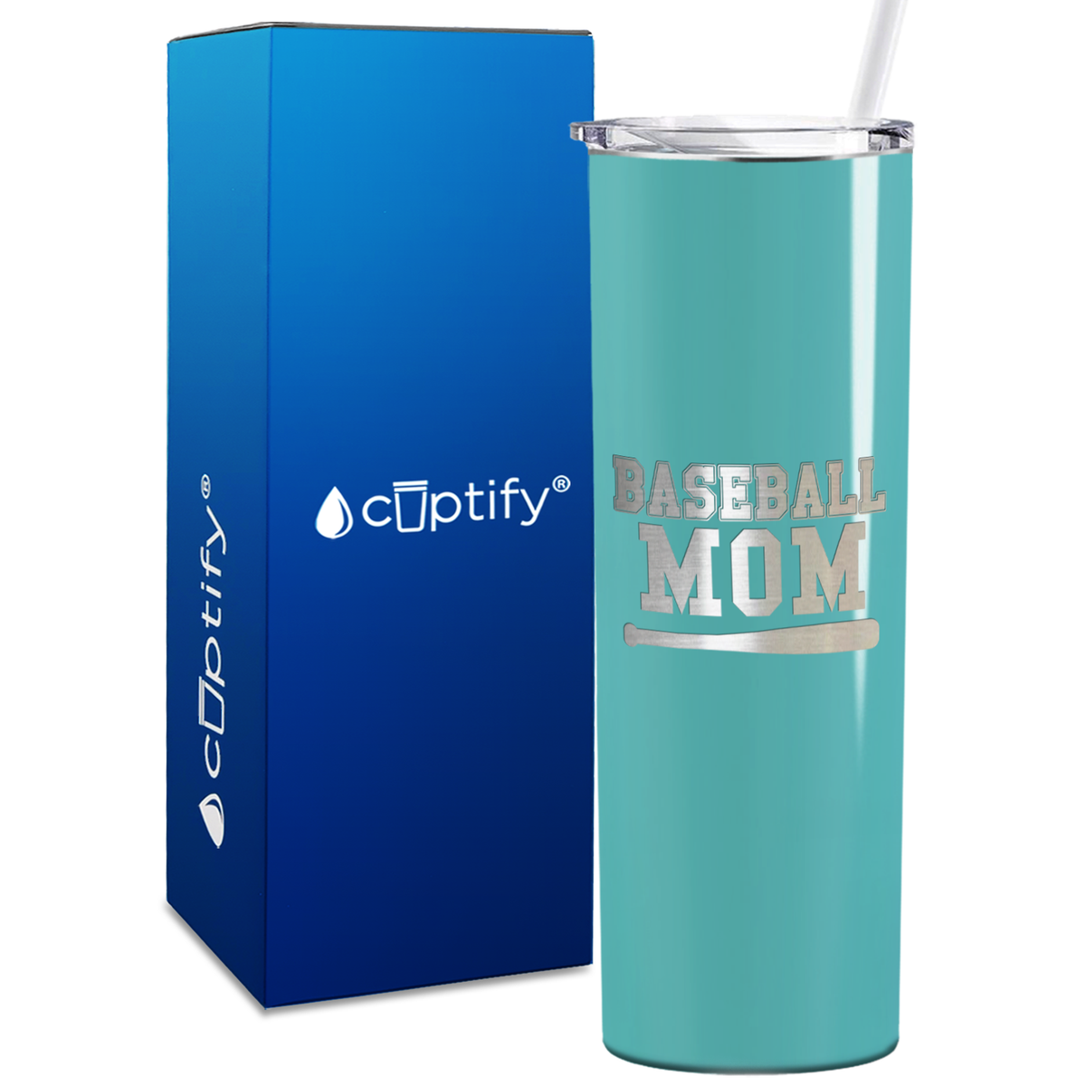 Baseball Mom Bat 20oz Skinny Tumbler