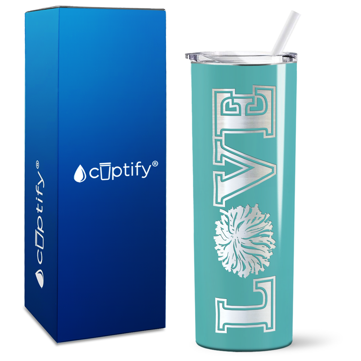 LOVE Cheer on 20oz Skinny Tumbler